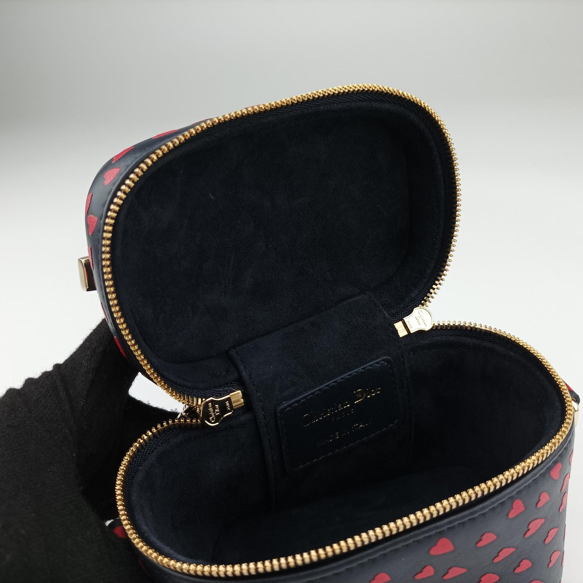 Vintage Christian Dior Micro Lady Dior Vanity Case Black×red Leather  shoulderbag | stylenewstar