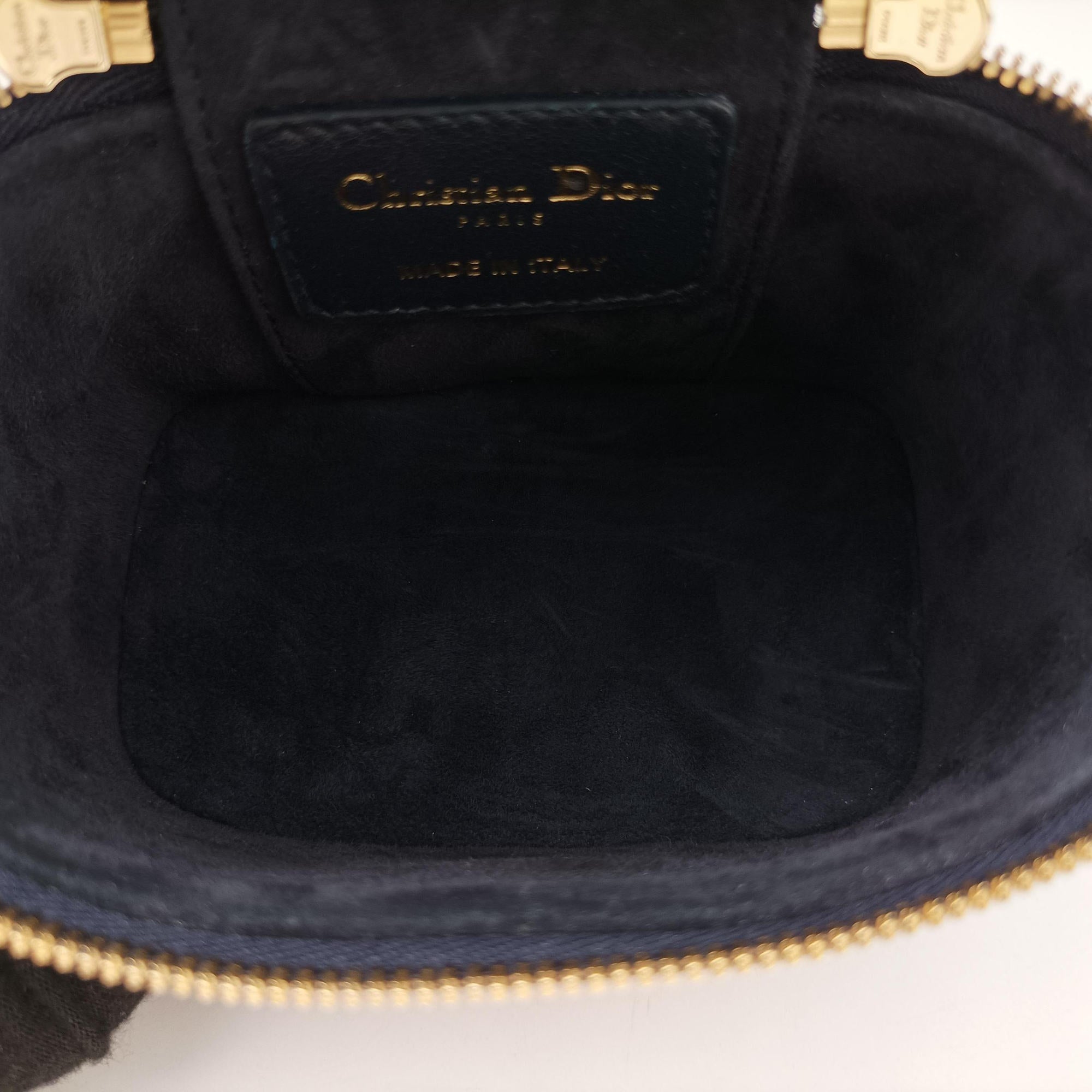 Vintage Christian Dior Micro Lady Dior Vanity Case Black×red Leather  shoulderbag | stylenewstar