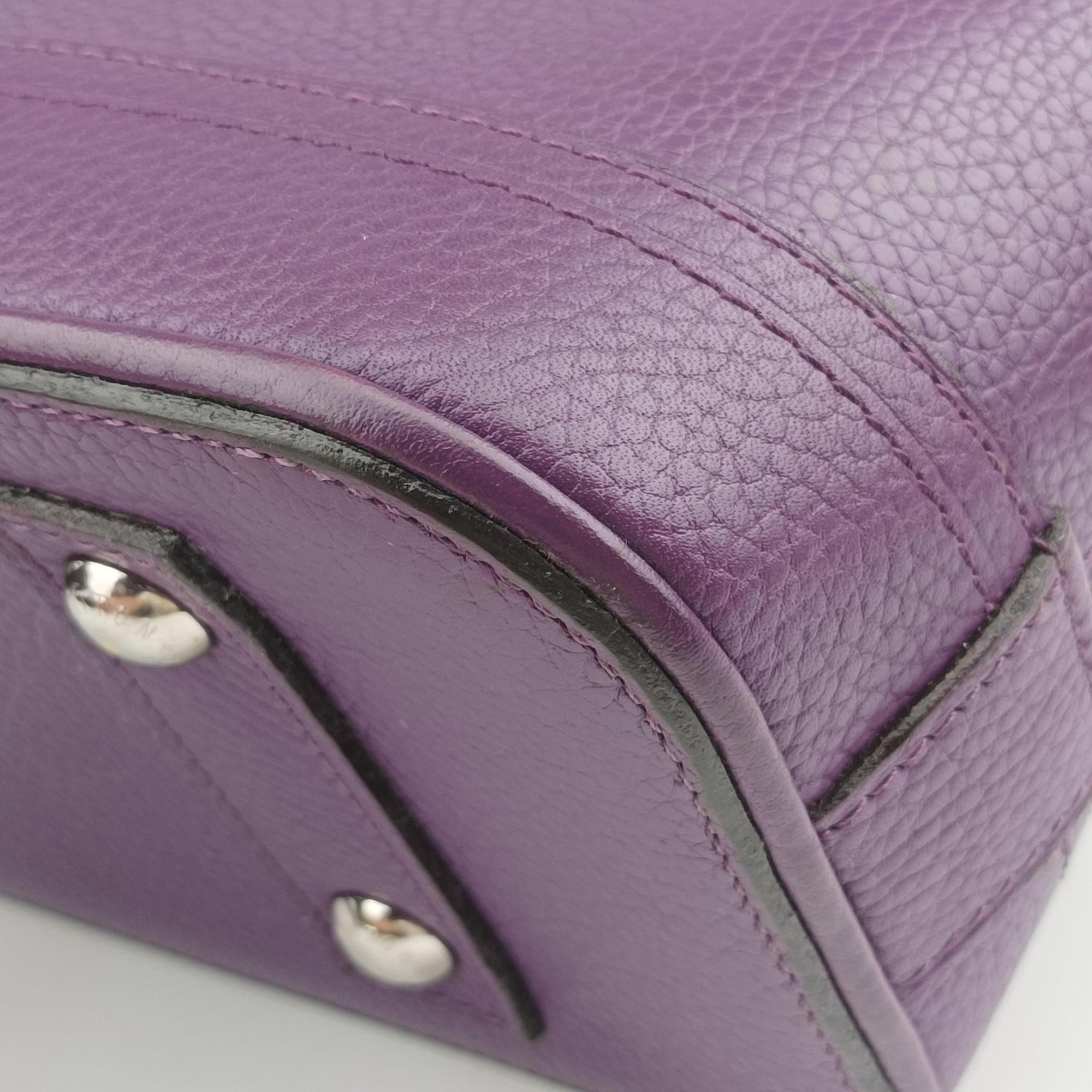Secondhand Louis Vuitton Parnassea Alma PM Violet Taurillon Leather M48881 shoulderbag | stylenewstar