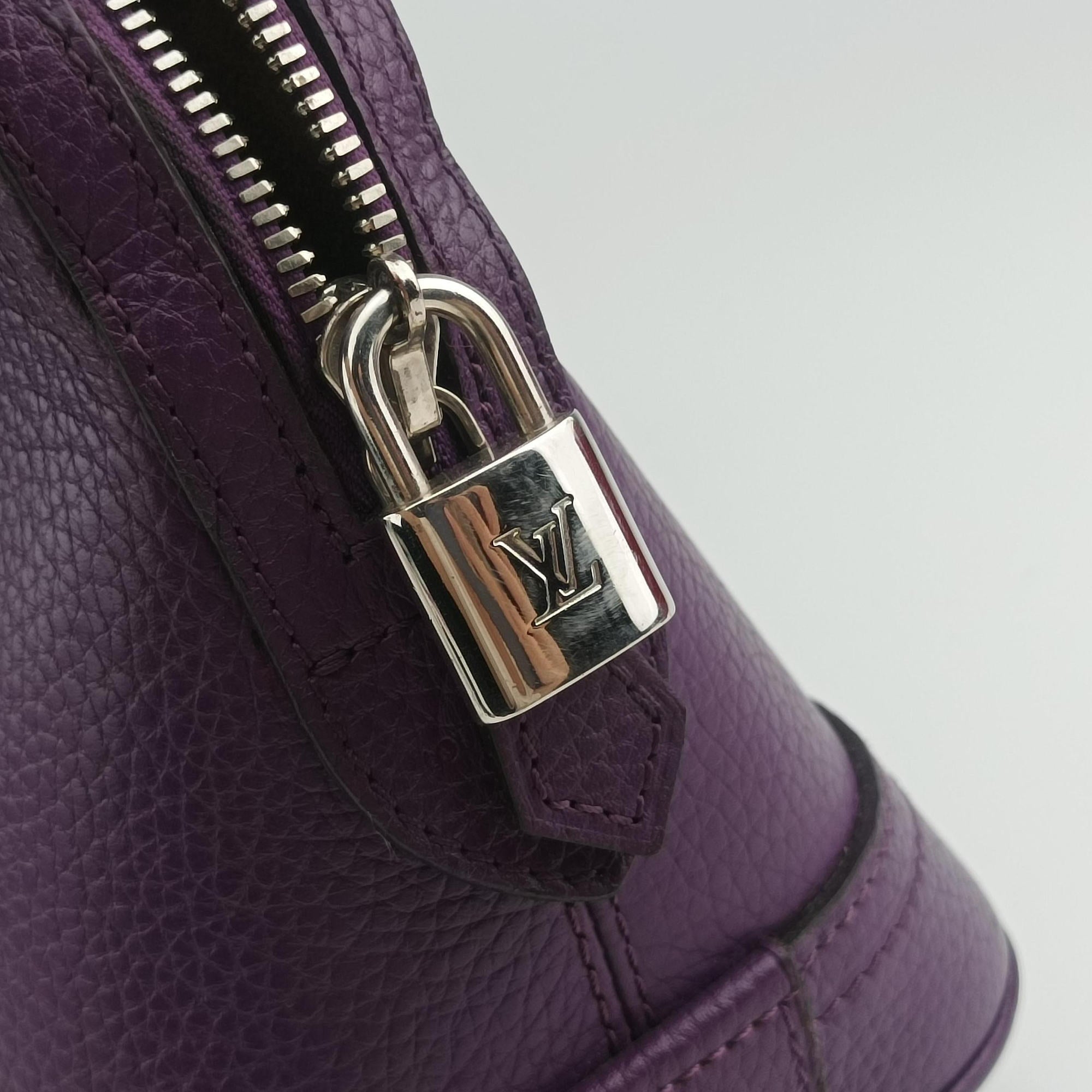 Secondhand Louis Vuitton Parnassea Alma PM Violet Taurillon Leather M48881 shoulderbag | stylenewstar