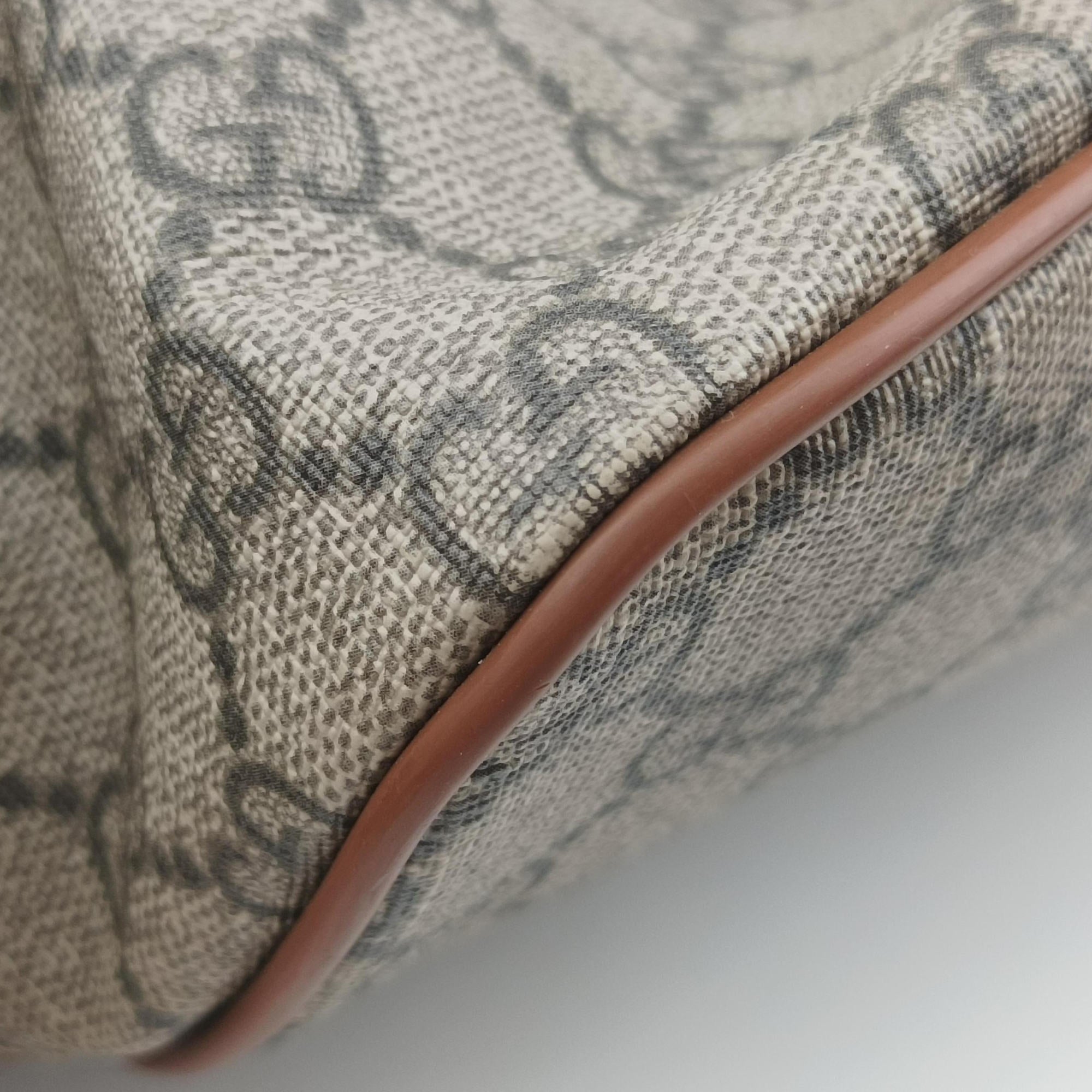 Vintage Gucci GG Supreme Brown × Beige PVC coated canvas×Leather 453705 shoulderbag | stylenewstar