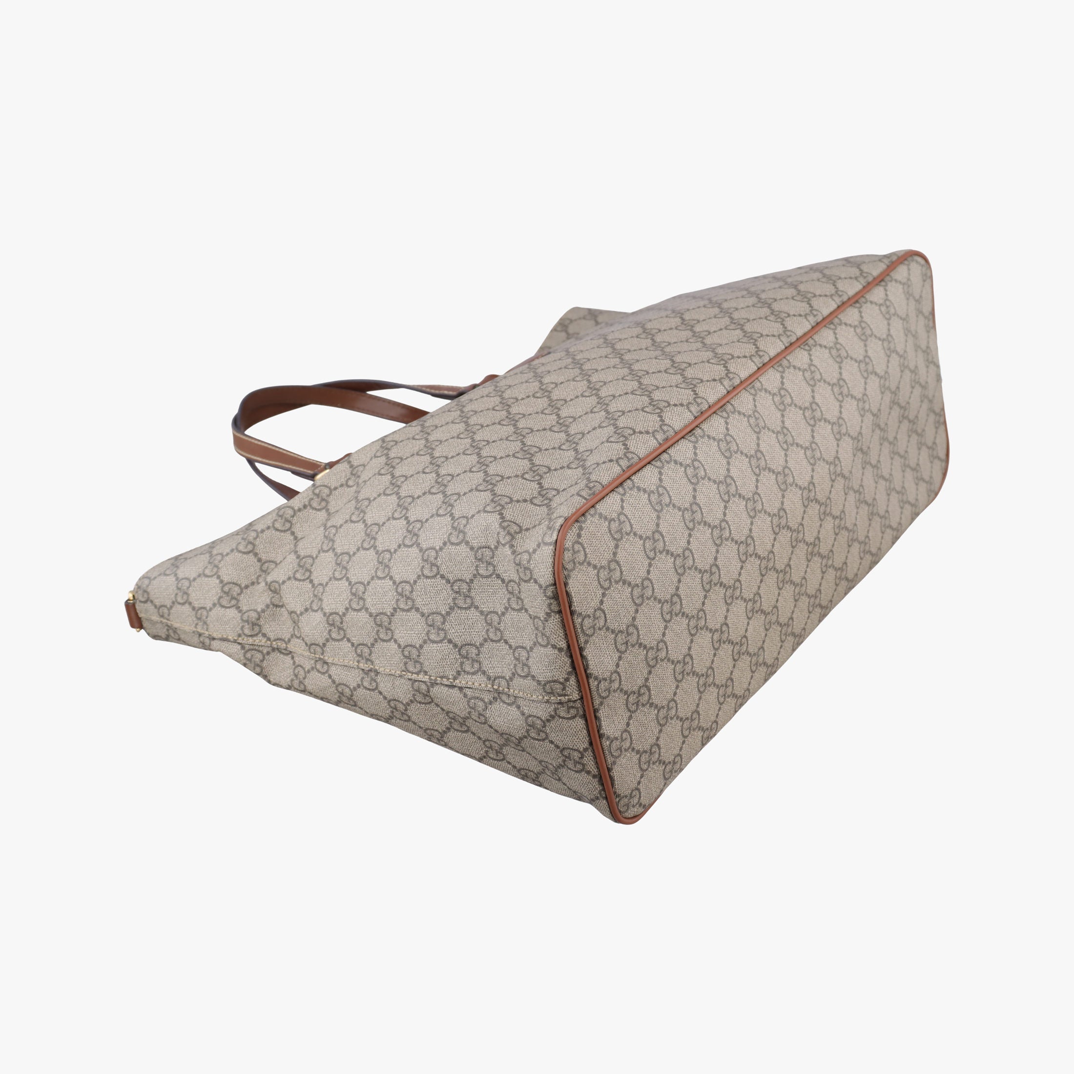 Vintage Gucci GG Supreme Brown × Beige PVC coated canvas×Leather 453705 shoulderbag | stylenewstar