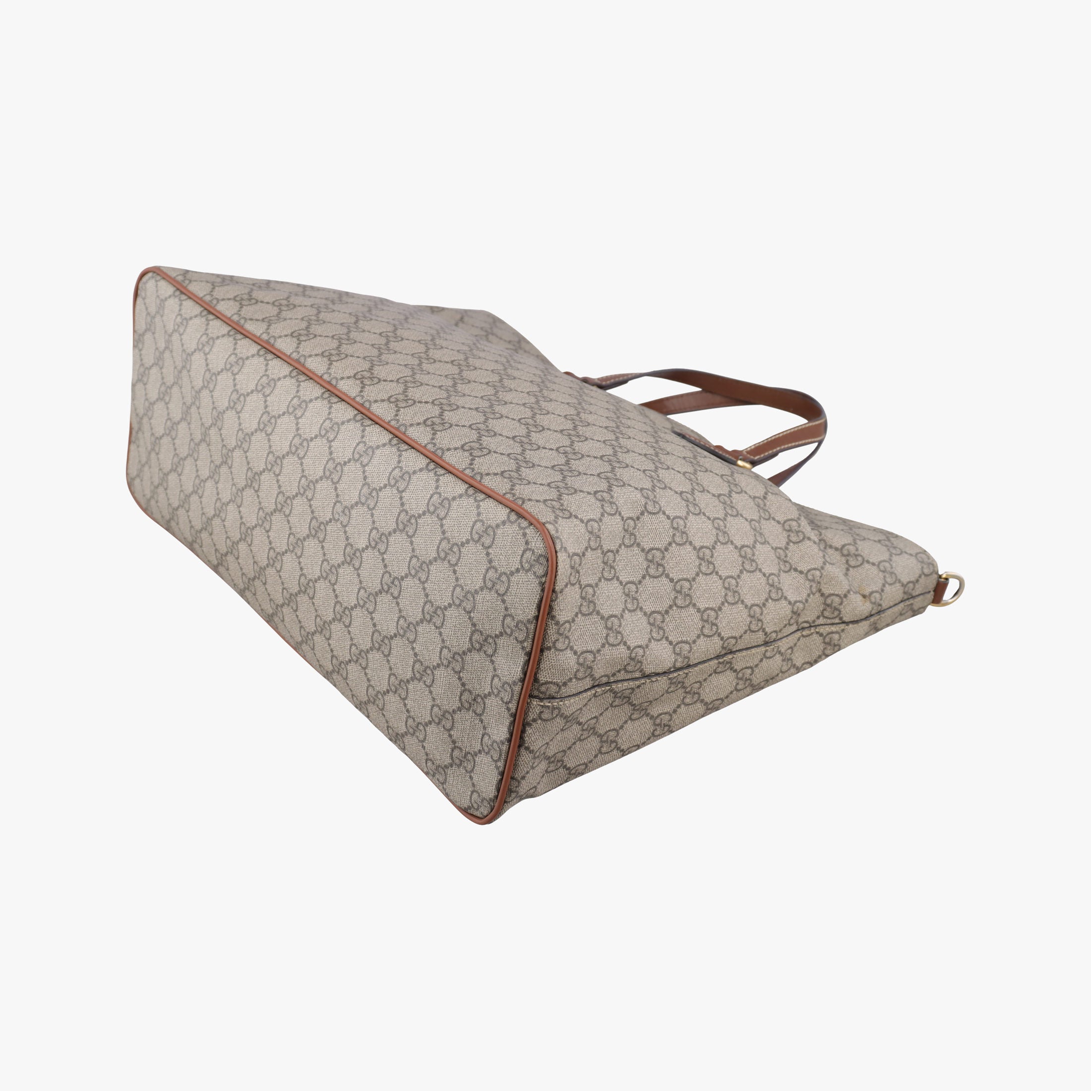 Vintage Gucci GG Supreme Brown × Beige PVC coated canvas×Leather 453705 shoulderbag | stylenewstar