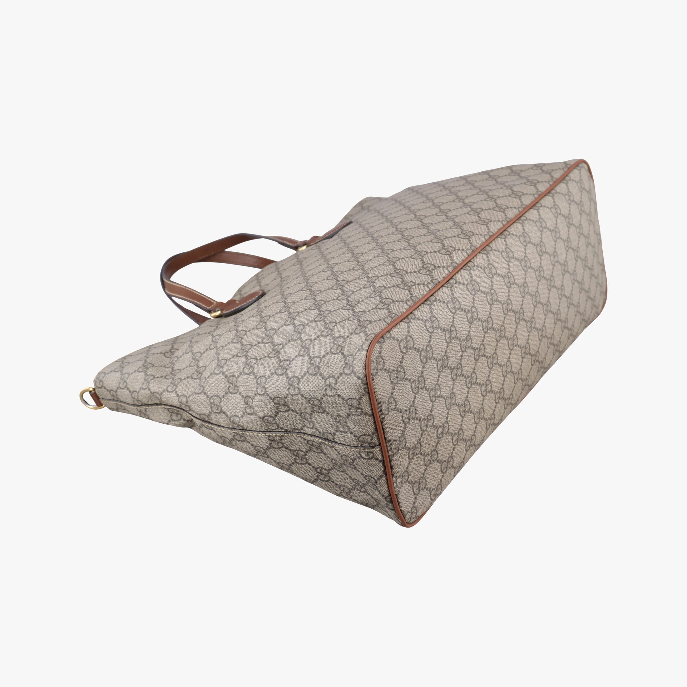 Vintage Gucci GG Supreme Brown × Beige PVC coated canvas×Leather 453705 shoulderbag | stylenewstar