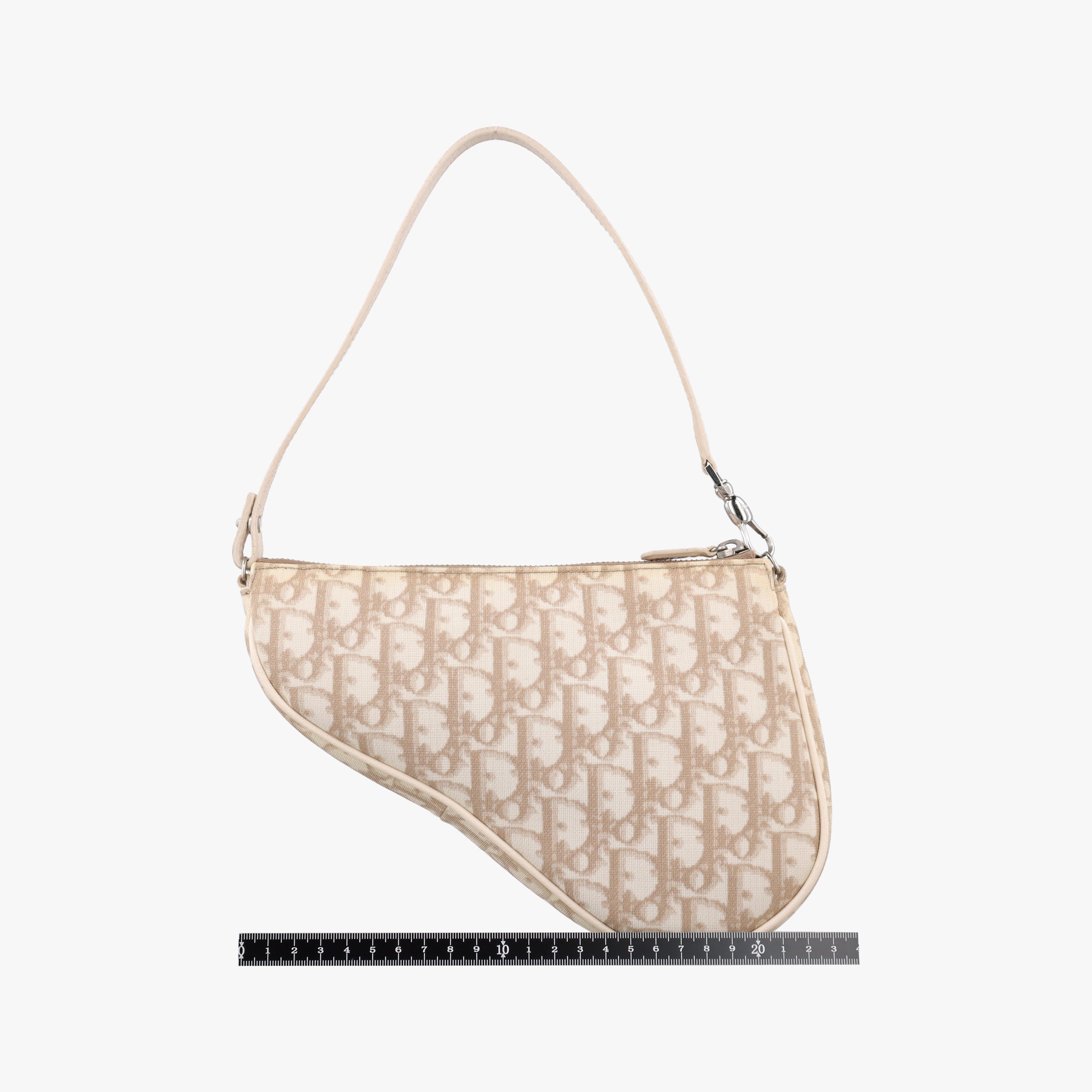 Secondhand Christian Dior Saddle Beige PVC Coated Canvas Floral Embroidery  shoulderbag | stylenewstar