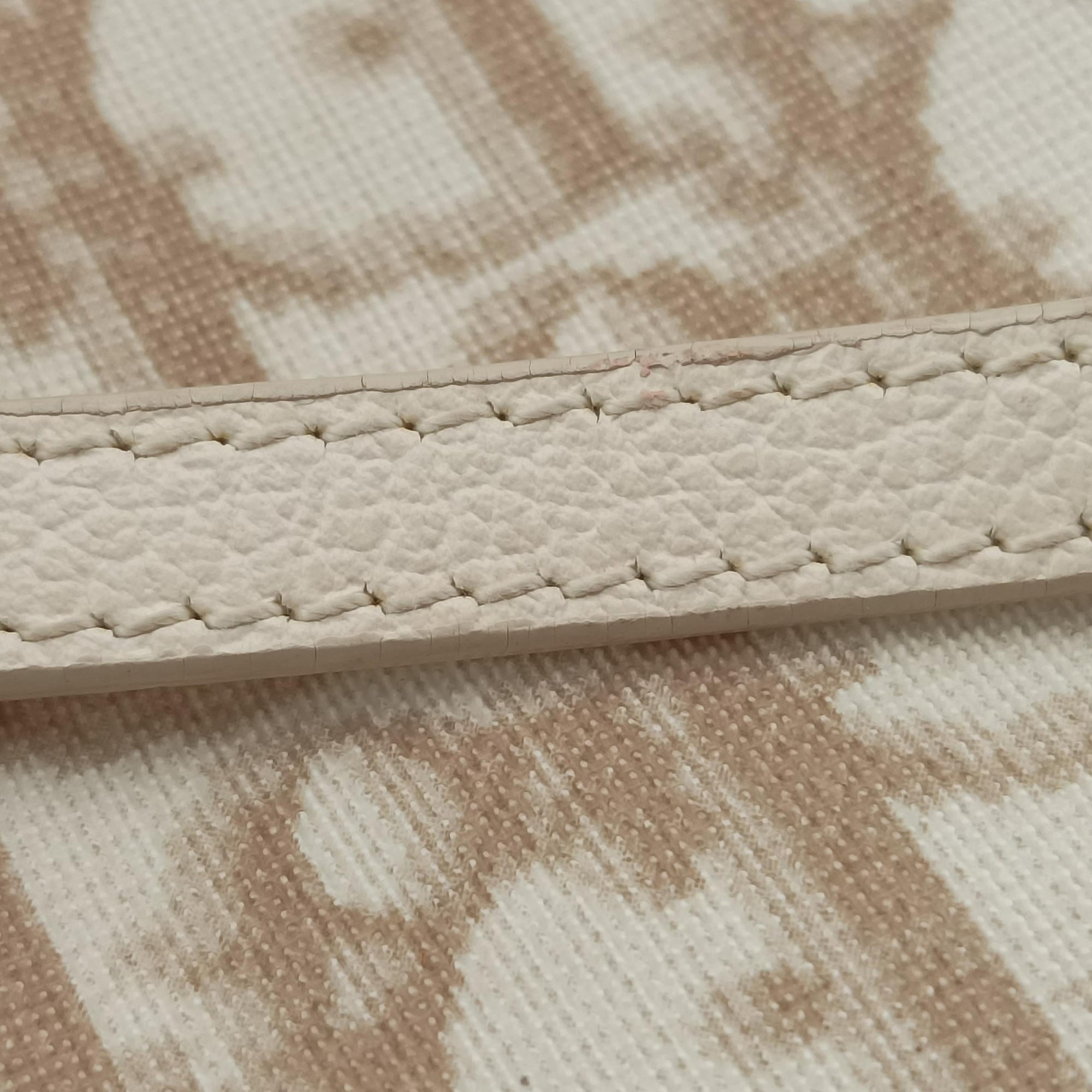 Secondhand Christian Dior Saddle Beige PVC Coated Canvas Floral Embroidery  shoulderbag | stylenewstar