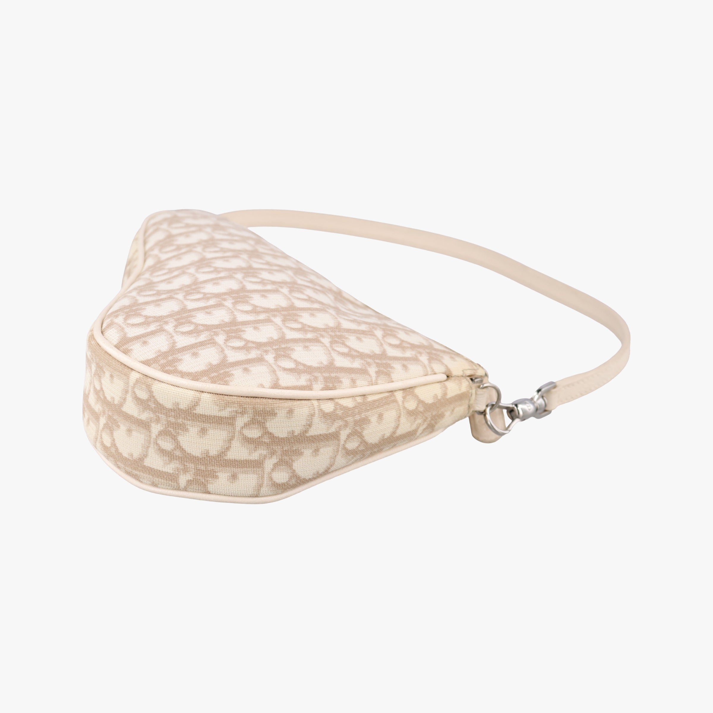Secondhand Christian Dior Saddle Beige PVC Coated Canvas Floral Embroidery  shoulderbag | stylenewstar