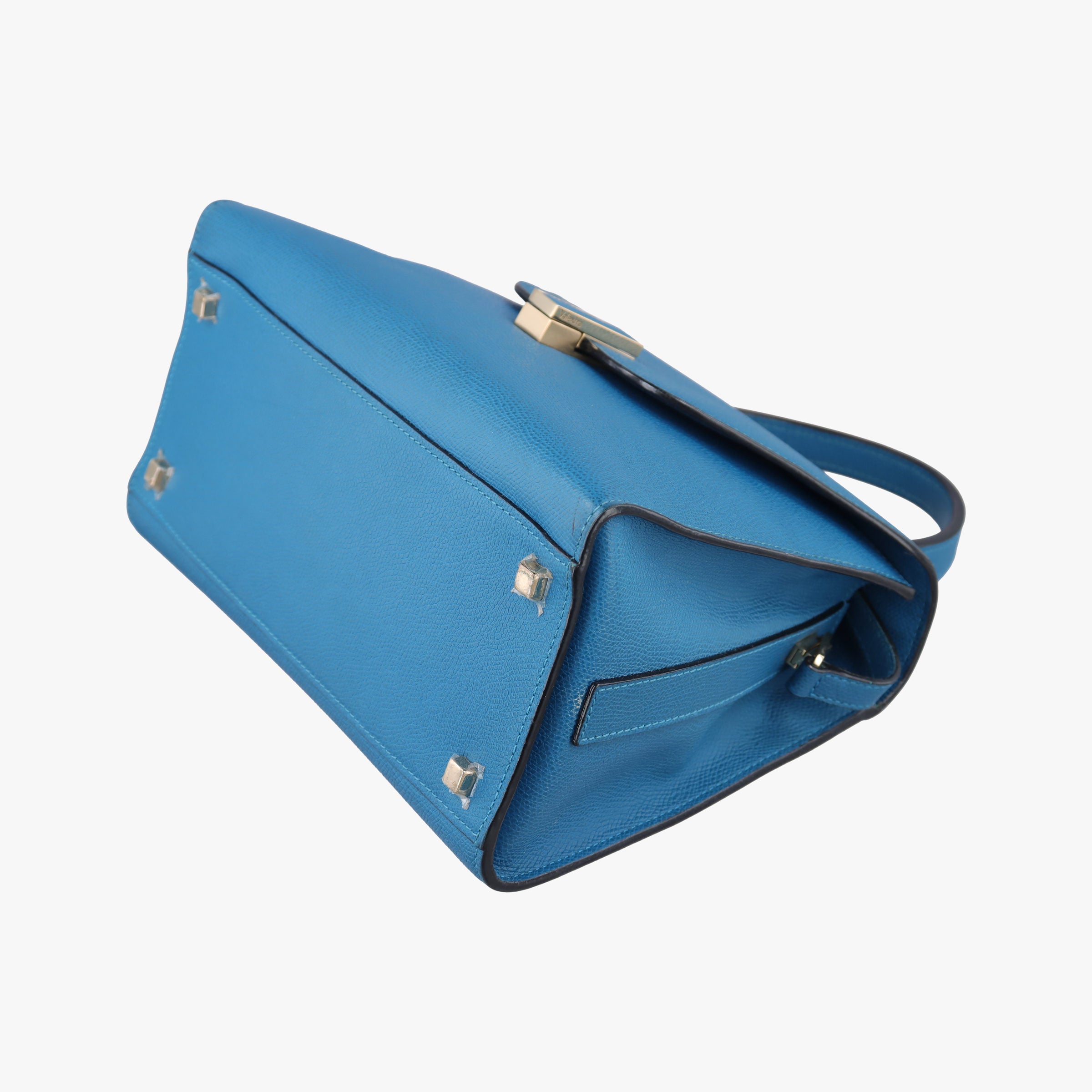 Pre-owned Valextra Iside Blue Calfskin  shoulderbag | stylenewstar