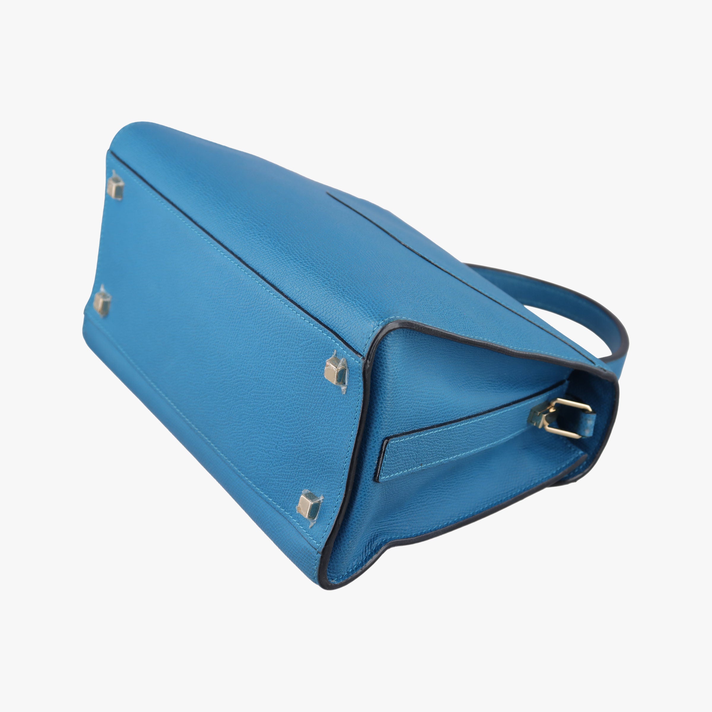 Pre-owned Valextra Iside Blue Calfskin  shoulderbag | stylenewstar