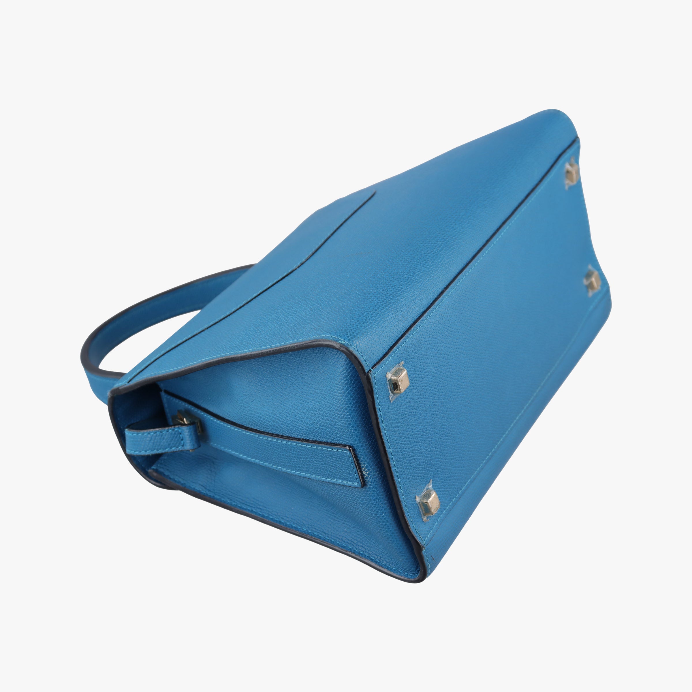 Pre-owned Valextra Iside Blue Calfskin  shoulderbag | stylenewstar