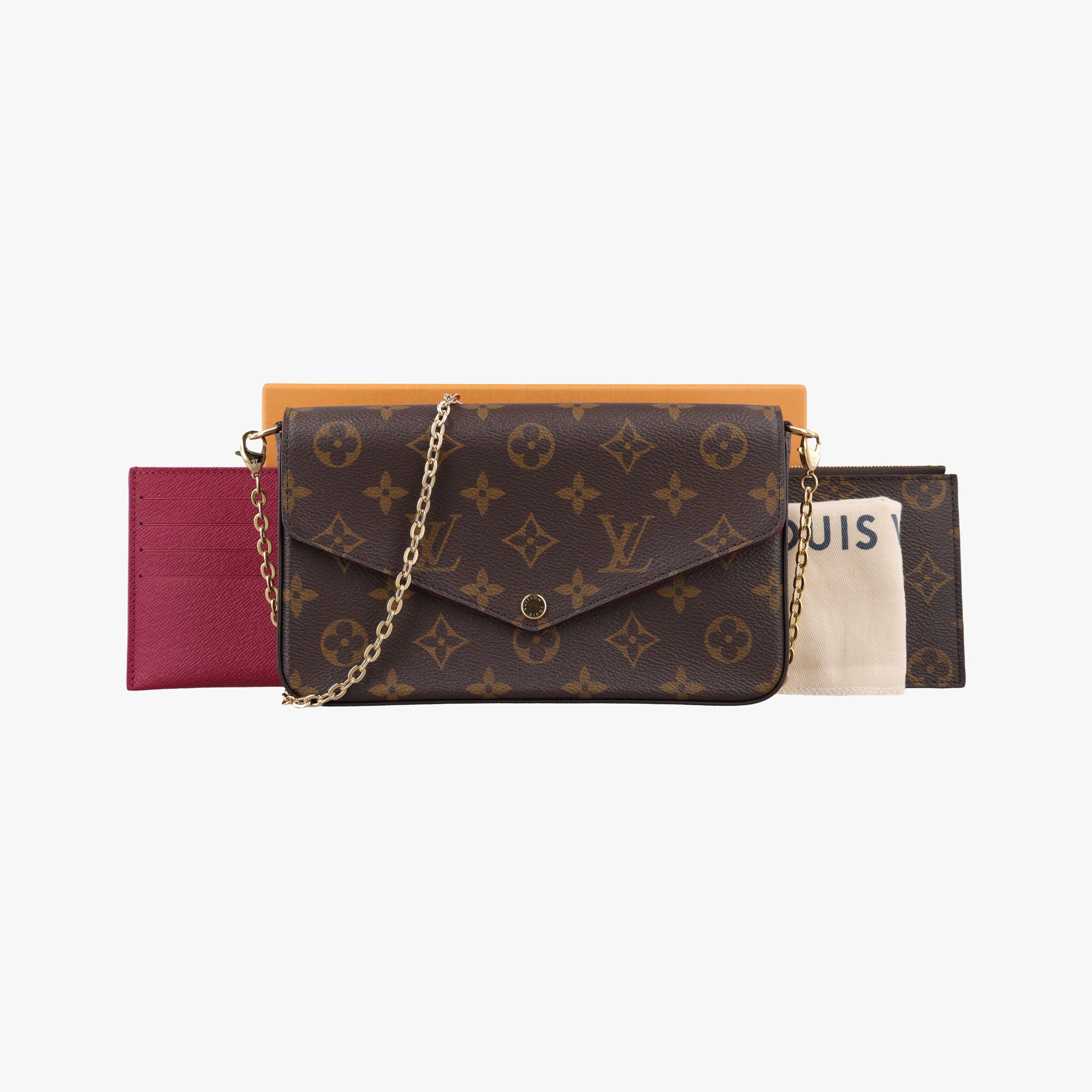 Secondhand Louis Vuitton Pochette Felicie Brown Monogram Canvas M61276 shoulderbag | stylenewstar