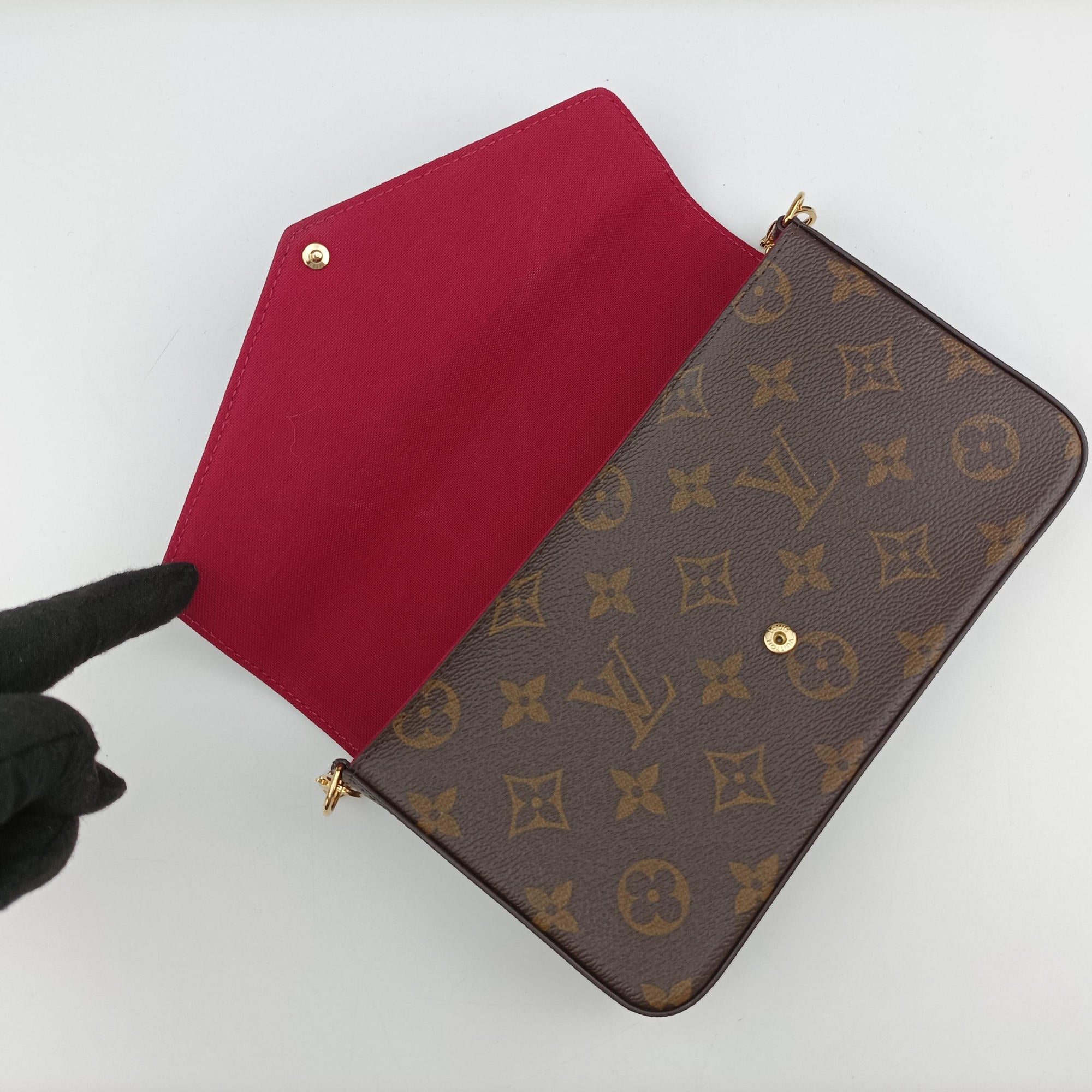 Secondhand Louis Vuitton Pochette Felicie Brown Monogram Canvas M61276 shoulderbag | stylenewstar