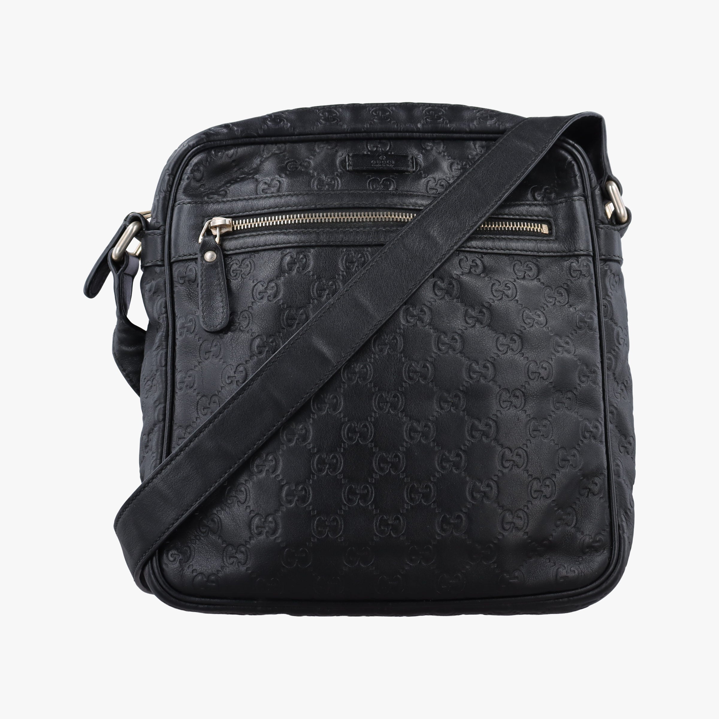Pre-owned Gucci GG Imprime Messenger Black Leather 201448 shoulderbag | stylenewstar