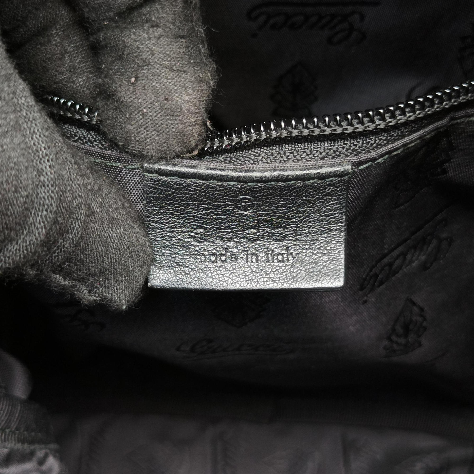 Pre-owned Gucci GG Imprime Messenger Black Leather 201448 shoulderbag | stylenewstar