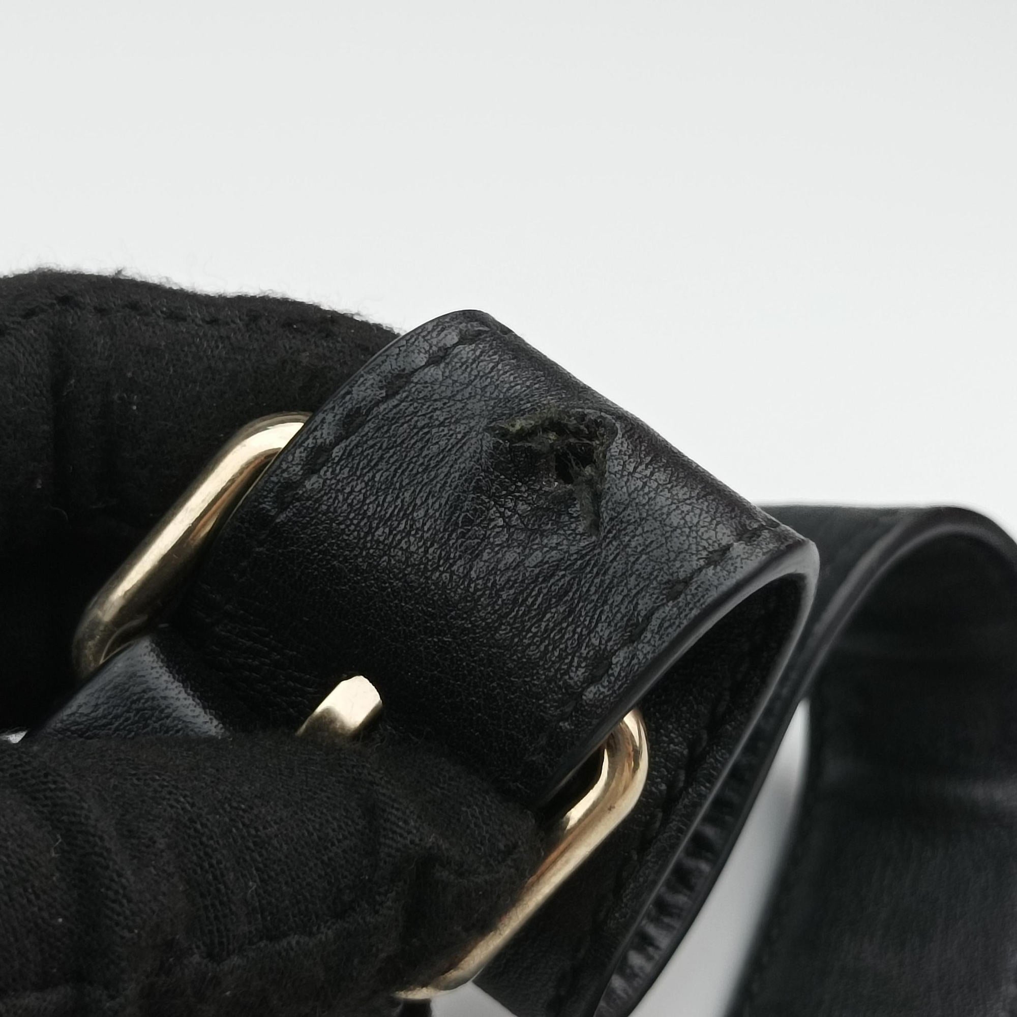 Pre-owned Gucci GG Imprime Messenger Black Leather 201448 shoulderbag | stylenewstar