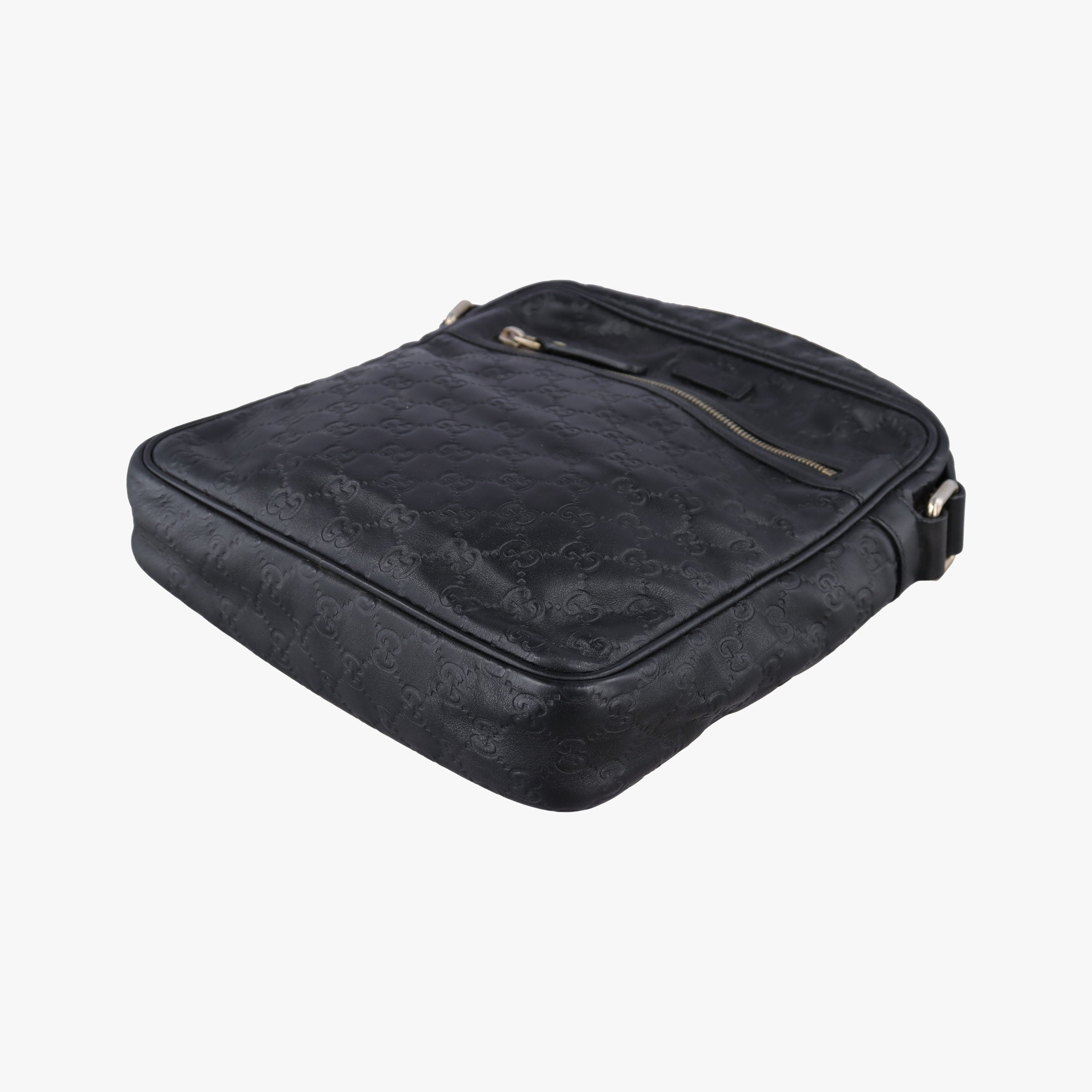 Pre-owned Gucci GG Imprime Messenger Black Leather 201448 shoulderbag | stylenewstar