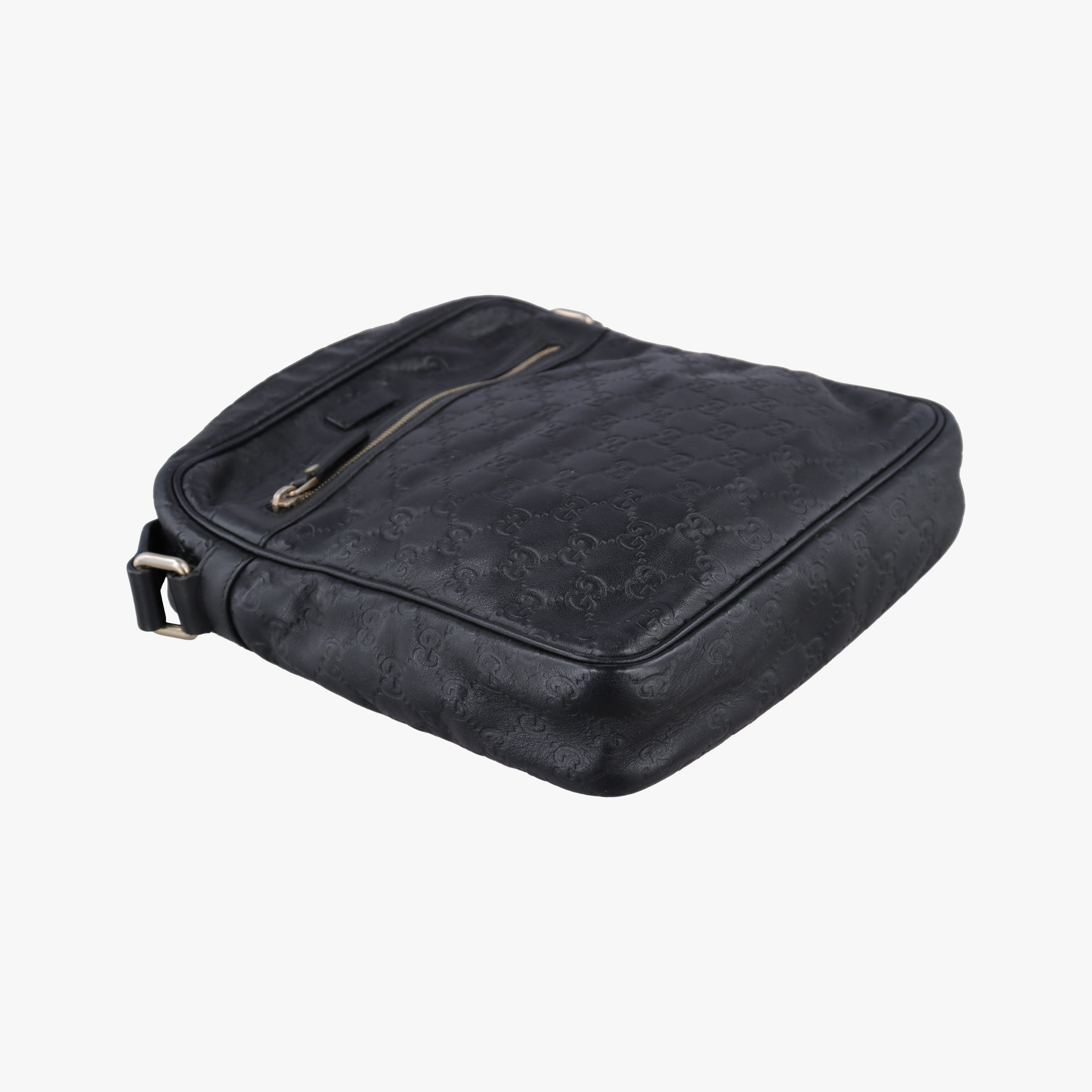 Pre-owned Gucci GG Imprime Messenger Black Leather 201448 shoulderbag | stylenewstar