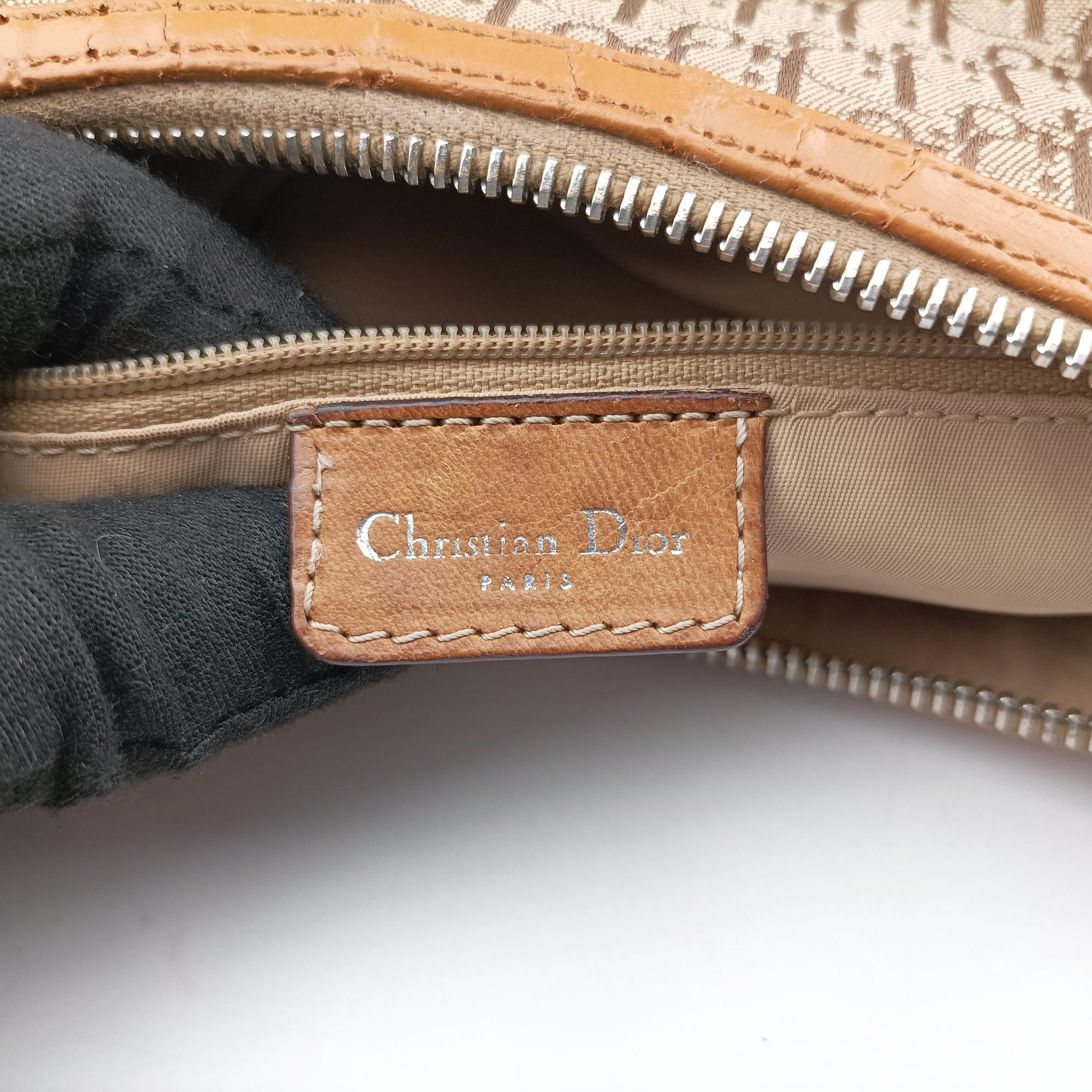Pre-owned Christian Dior Street Chic Beige × Camel Canvas × Leather  shoulderbag | stylenewstar