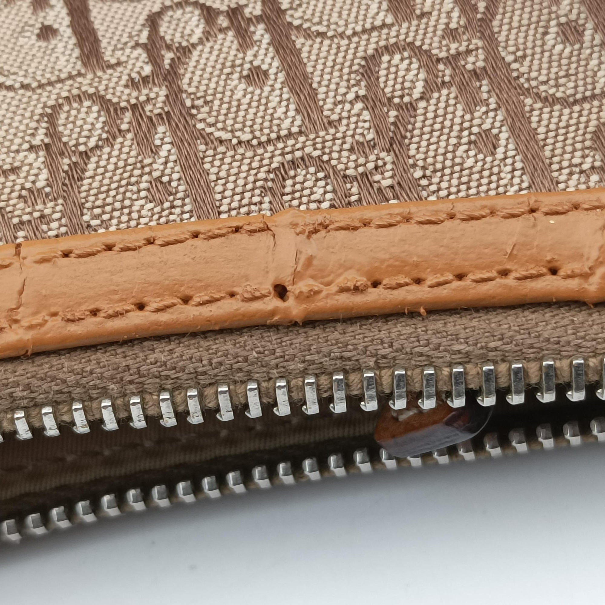 Pre-owned Christian Dior Street Chic Beige × Camel Canvas × Leather  shoulderbag | stylenewstar