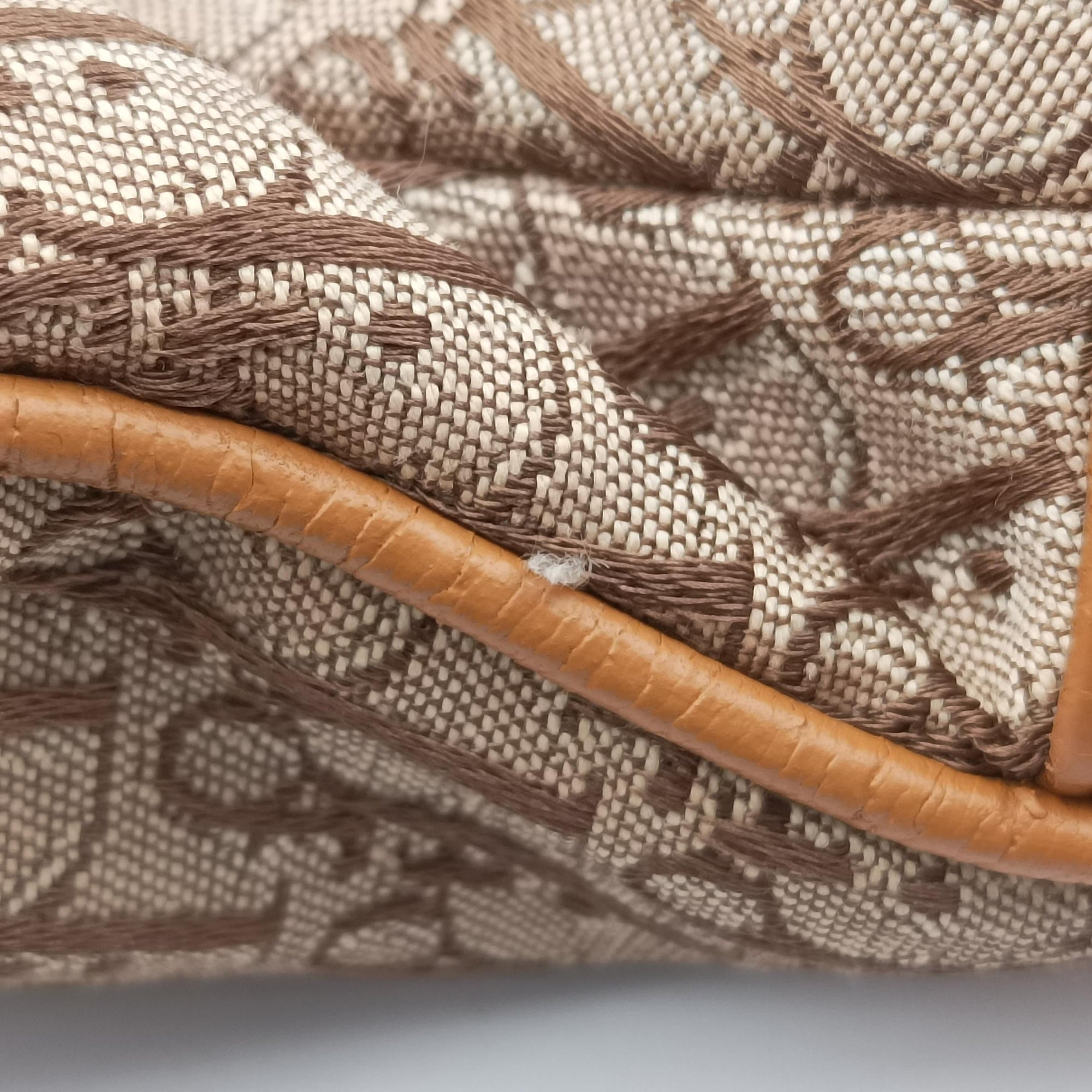 Pre-owned Christian Dior Street Chic Beige × Camel Canvas × Leather  shoulderbag | stylenewstar