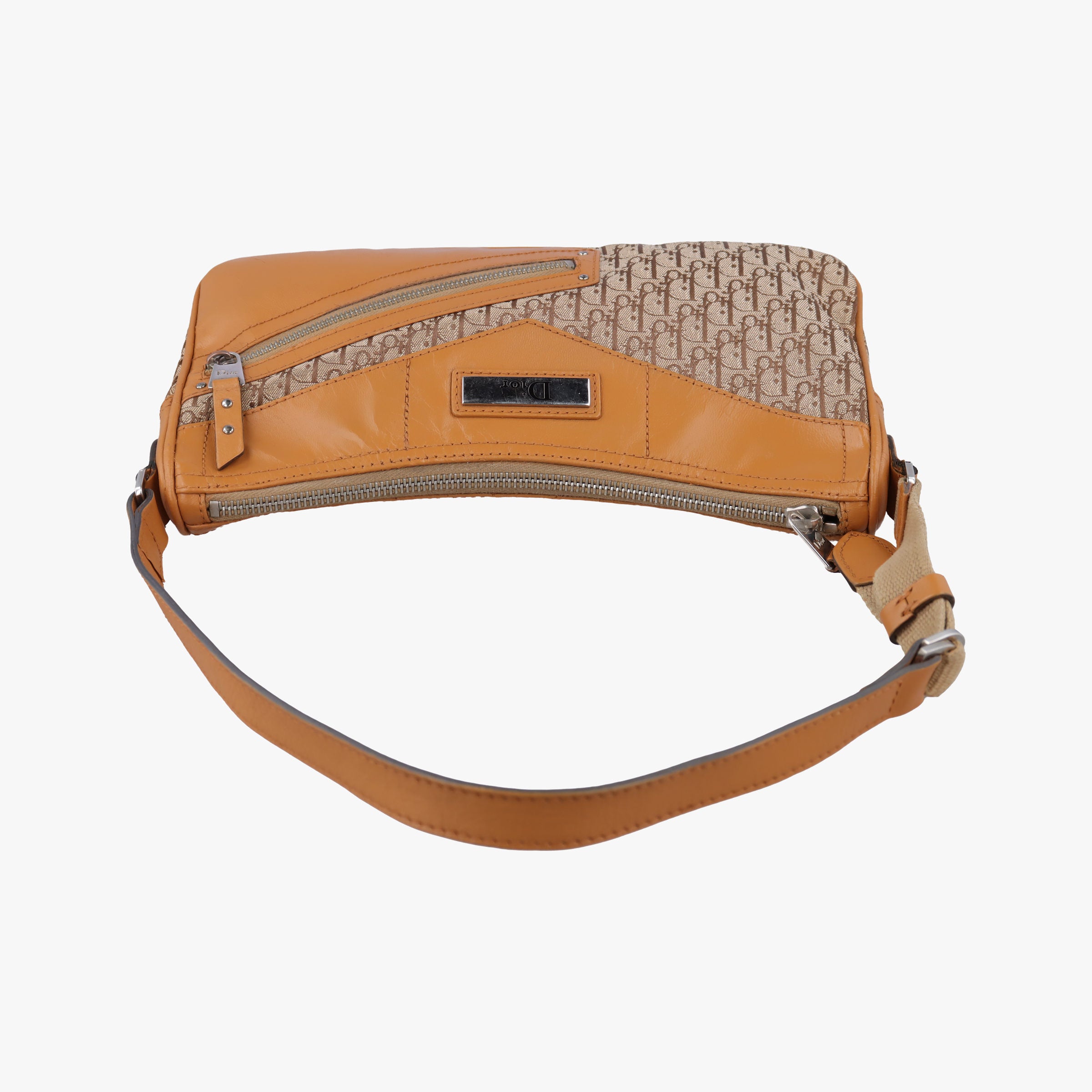 Pre-owned Christian Dior Street Chic Beige × Camel Canvas × Leather  shoulderbag | stylenewstar