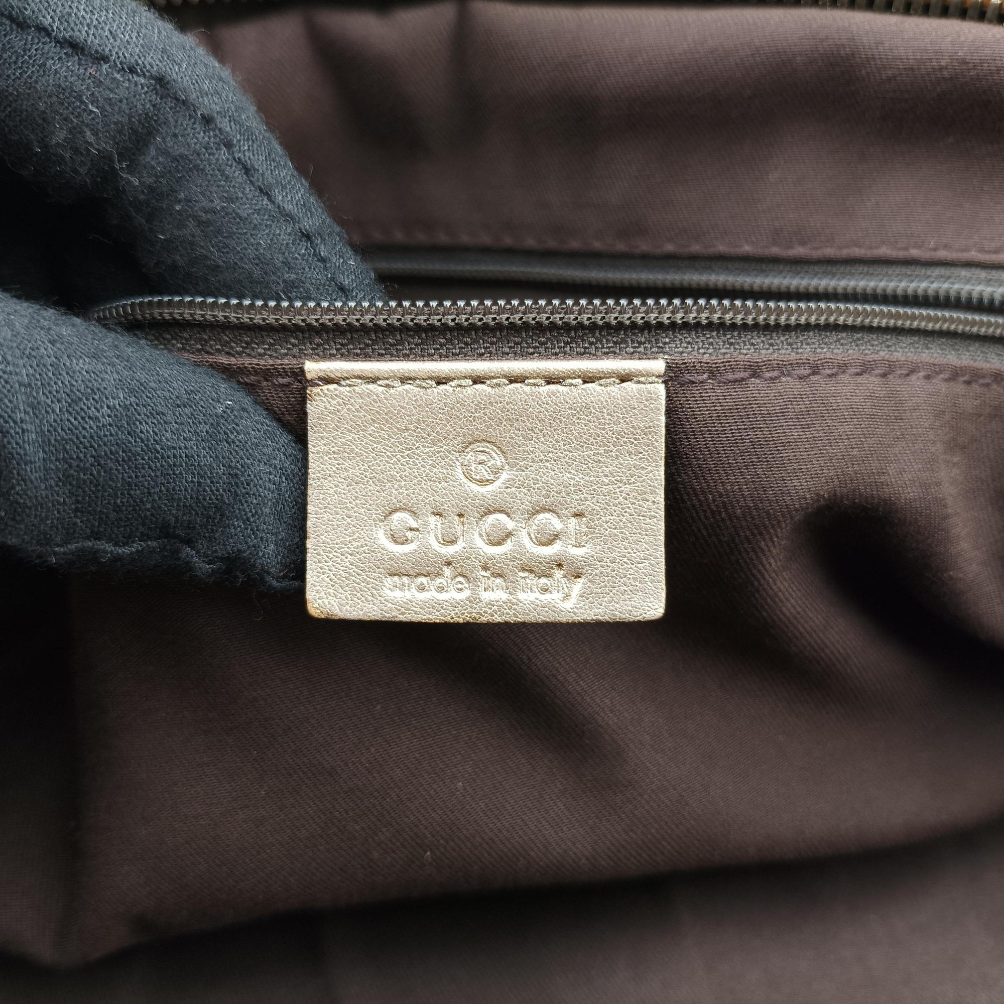 Pre-owned Gucci Princy Beige×Champagne Gold GG Canvas × leather 161720 handbag | stylenewstar