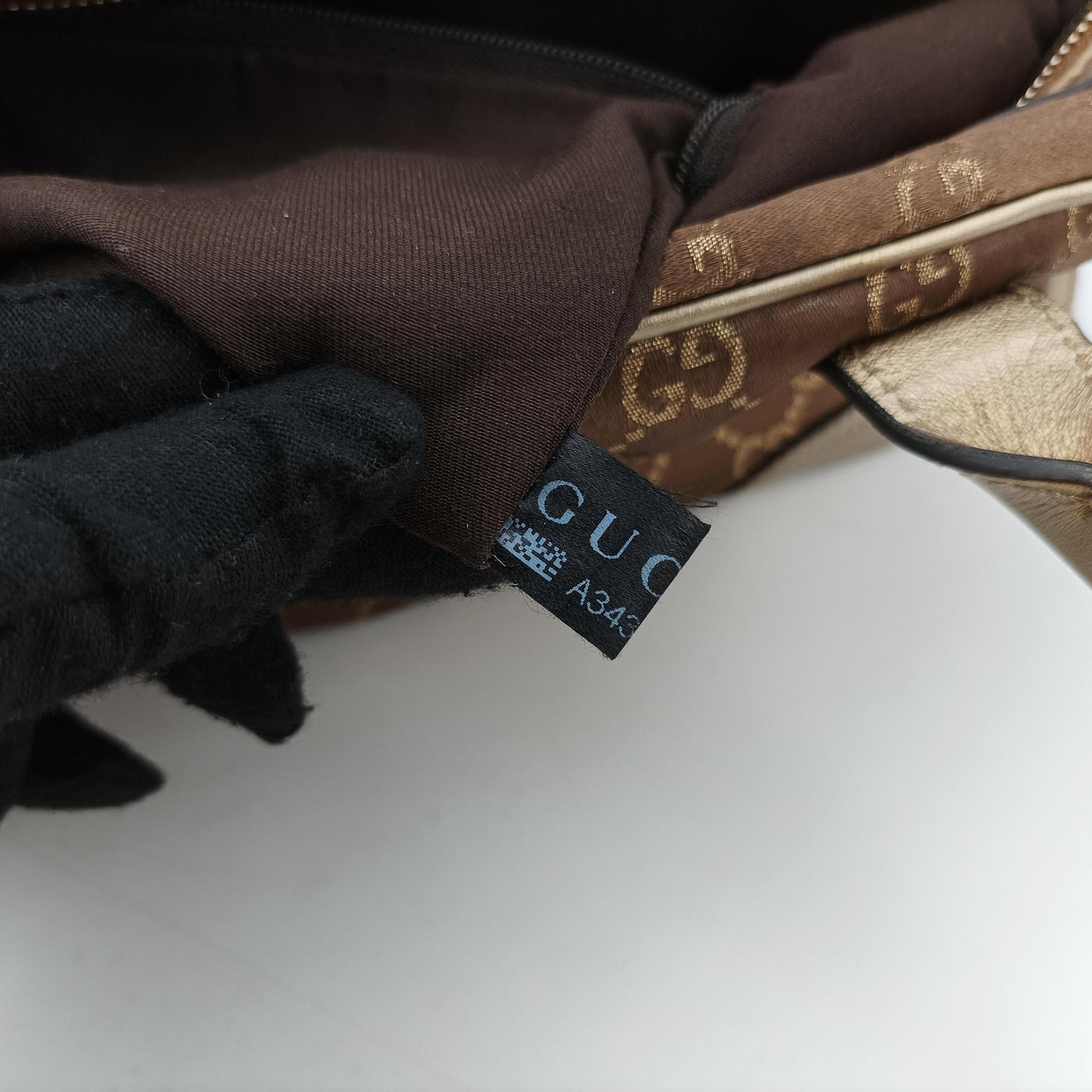 Pre-owned Gucci Princy Beige×Champagne Gold GG Canvas × leather 161720 handbag | stylenewstar