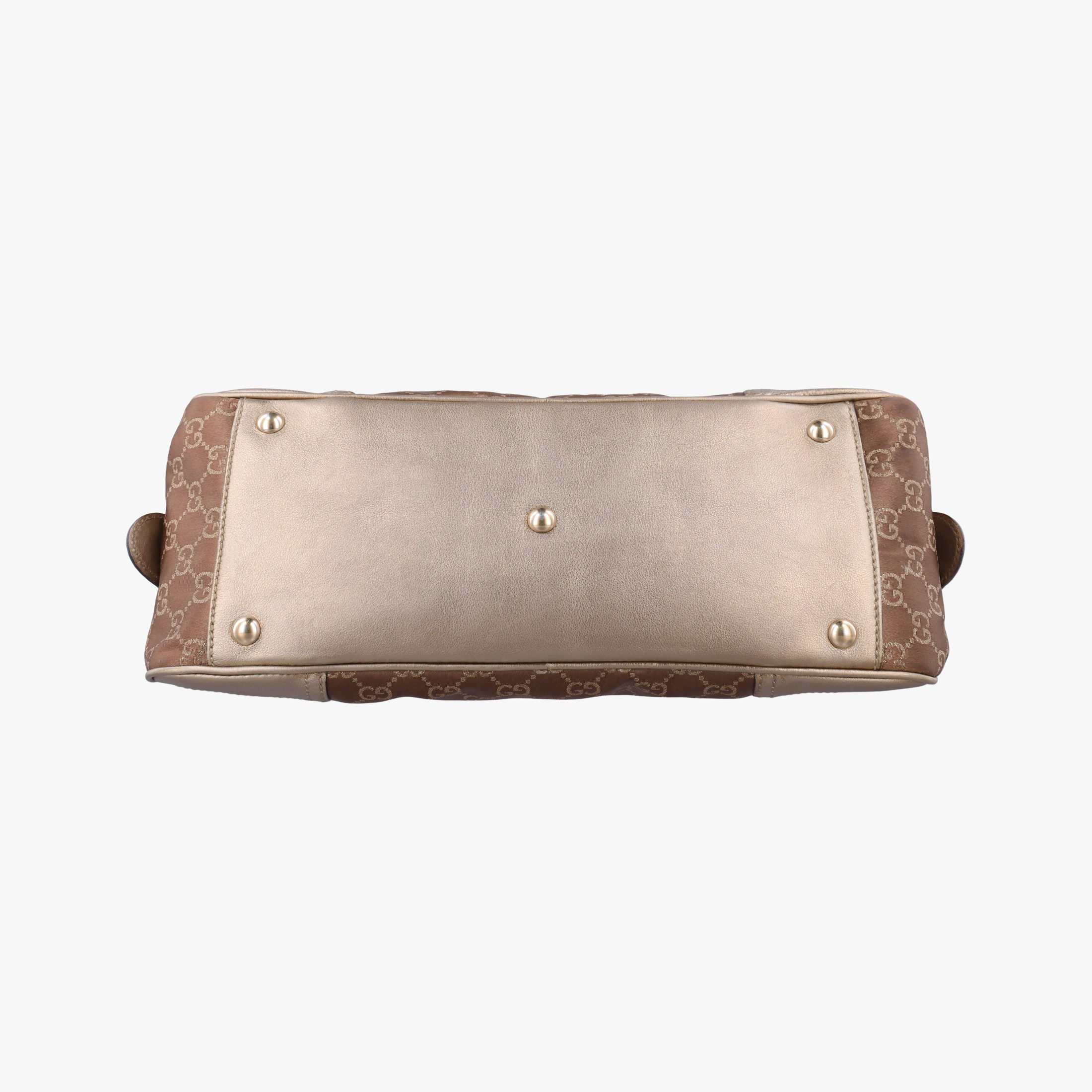Pre-owned Gucci Princy Beige×Champagne Gold GG Canvas × leather 161720 handbag | stylenewstar