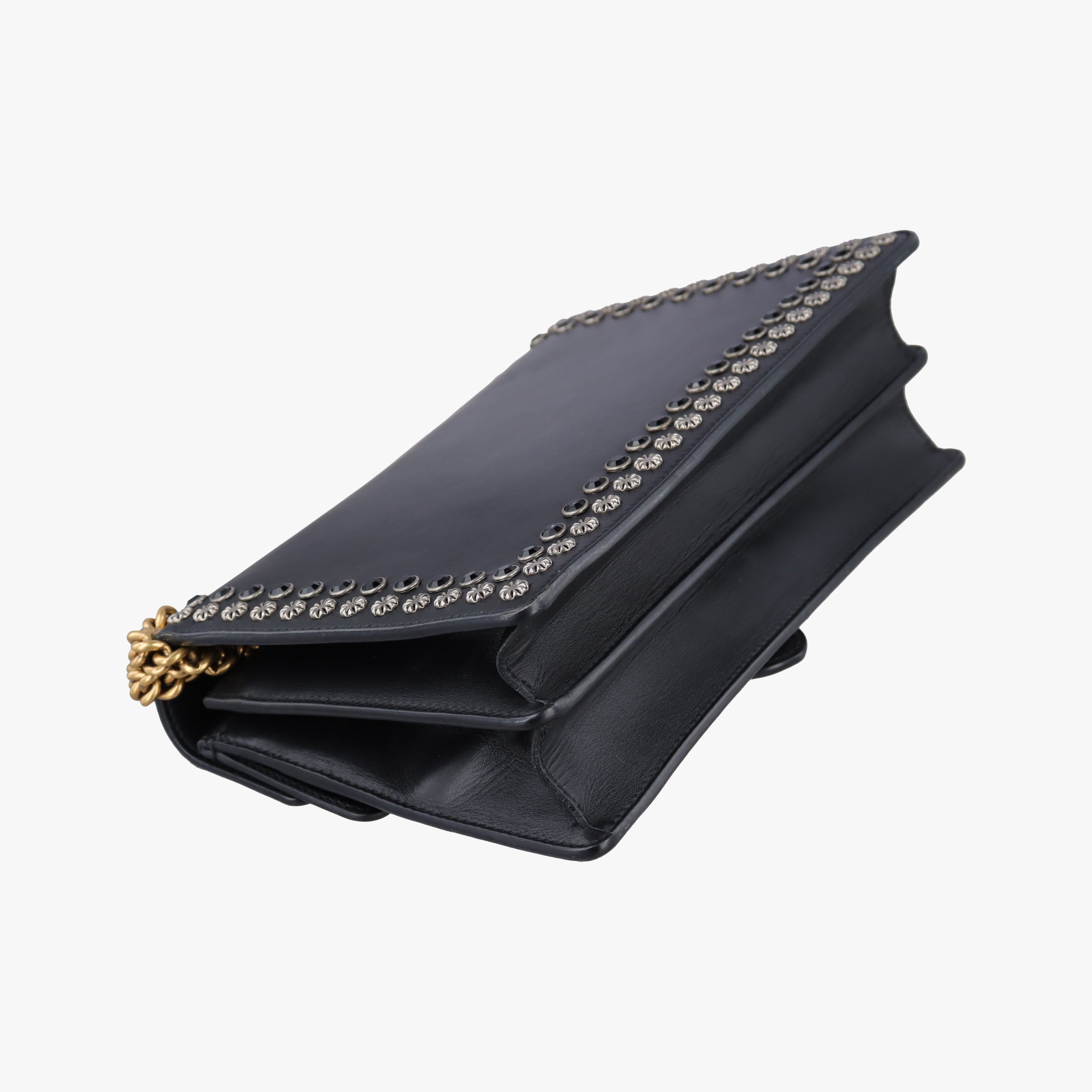 Pre-owned Gucci Dionysus Black Leather 400249 shoulderbag | stylenewstar