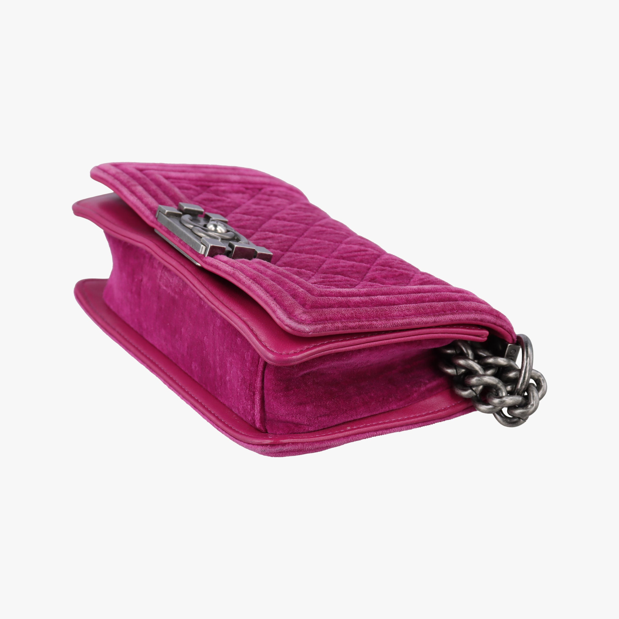 Pre-owned Chanel BOY CHANEL Rose velour A67416 shoulderbag | stylenewstar