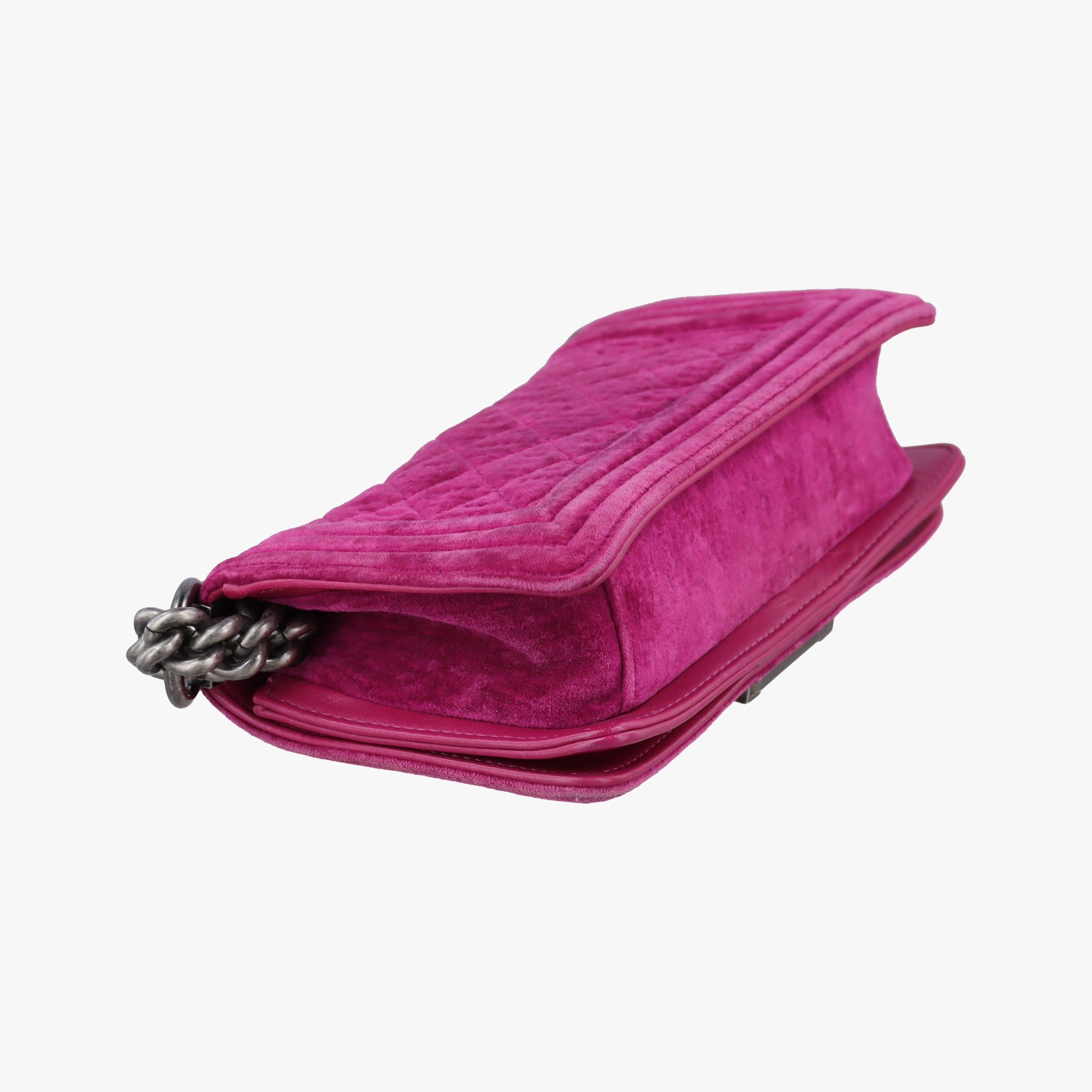 Pre-owned Chanel BOY CHANEL Rose velour A67416 shoulderbag | stylenewstar