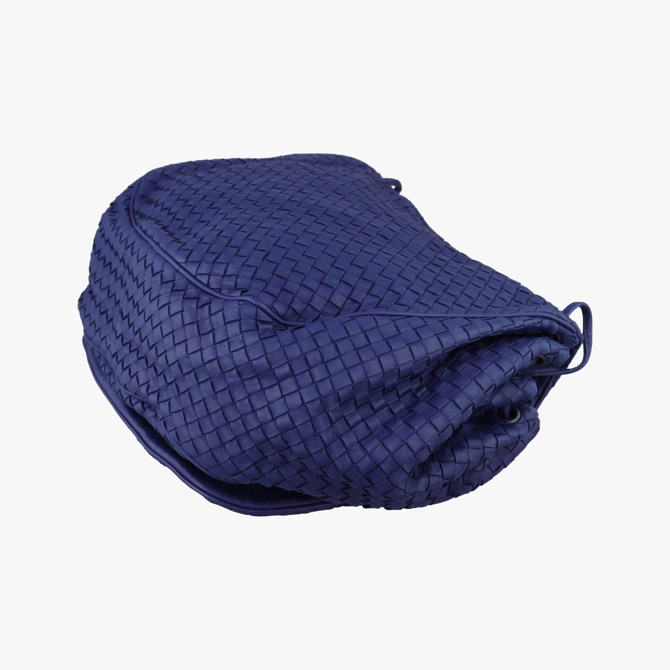 Pre-owned Bottega Veneta Intrecciato Navy lambskin  shoulderbag | stylenewstar
