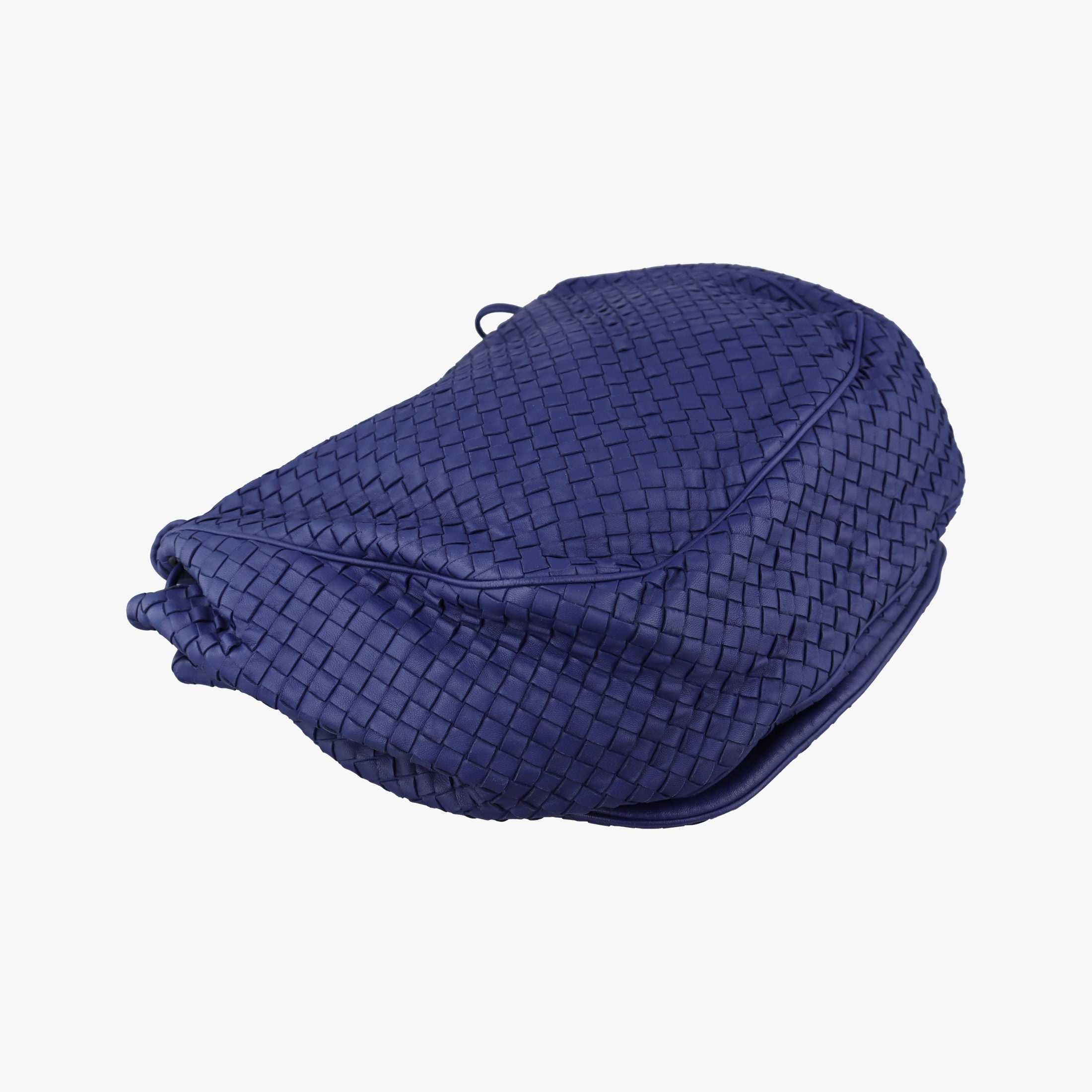 Pre-owned Bottega Veneta Intrecciato Navy lambskin  shoulderbag | stylenewstar
