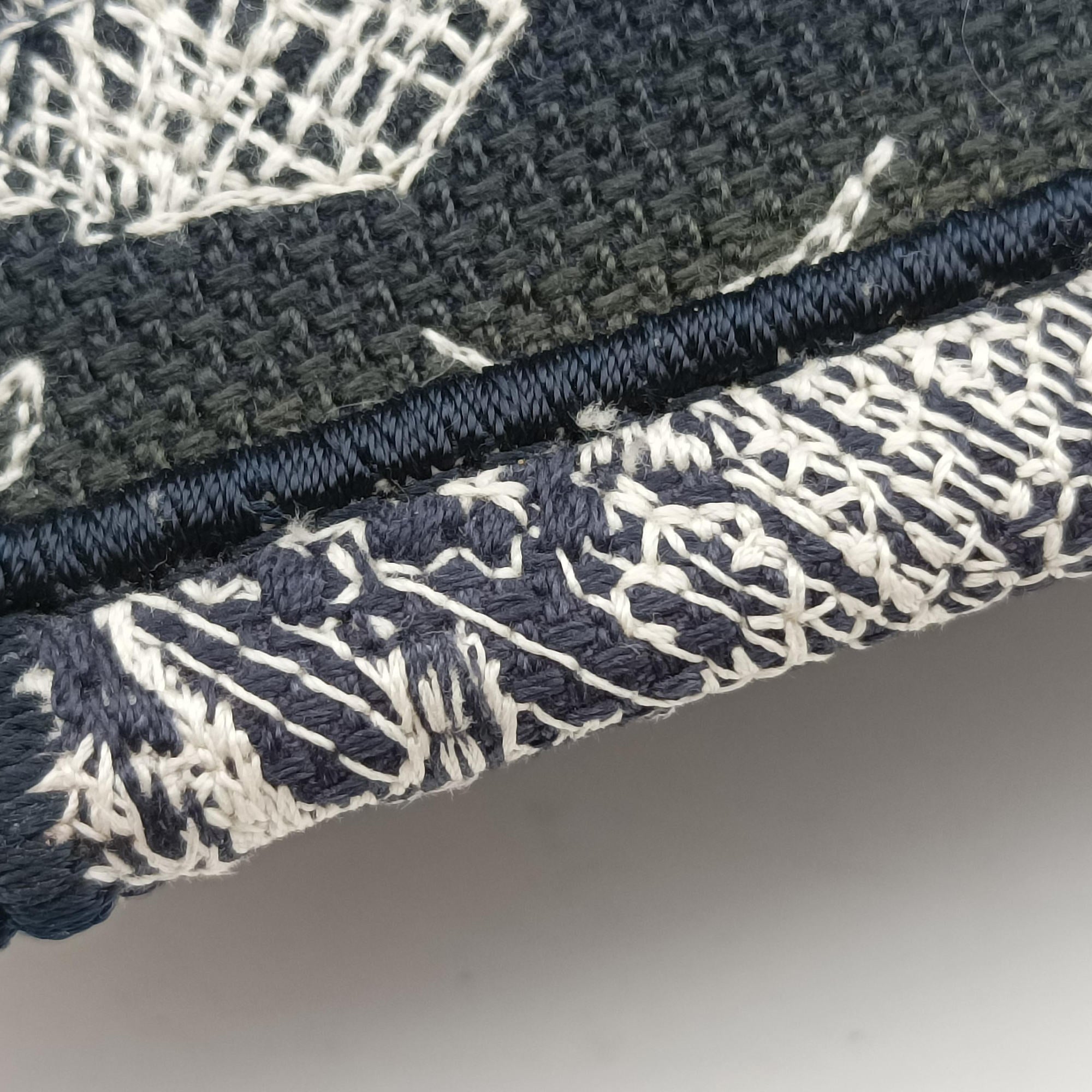 Pre-owned Christian Dior Book Tote Navy Jacquard  handbag | stylenewstar