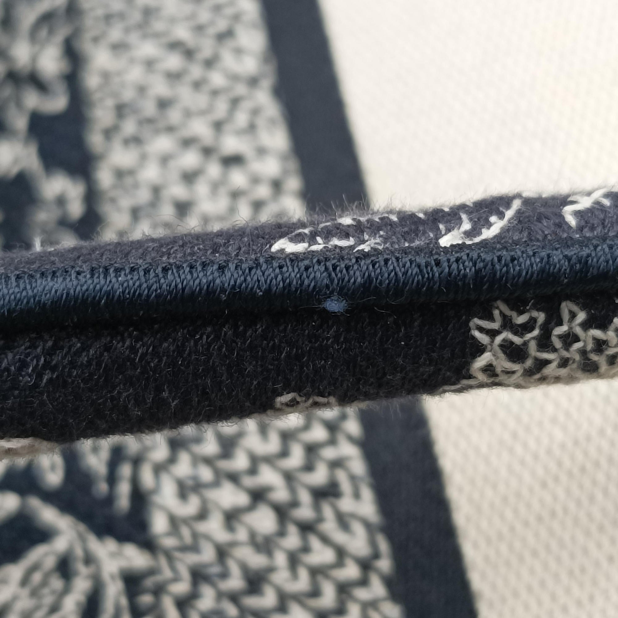 Pre-owned Christian Dior Book Tote Navy Jacquard  handbag | stylenewstar