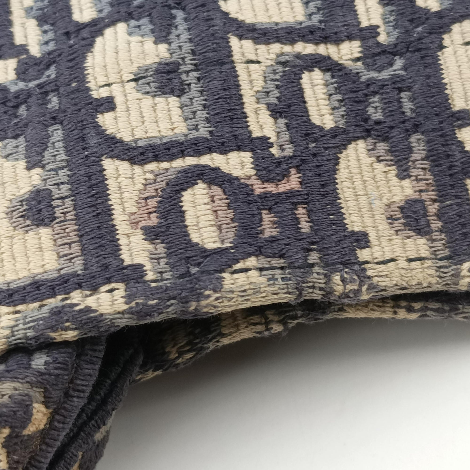 Pre-owned Christian Dior Book Tote Navy Jacquard  handbag | stylenewstar