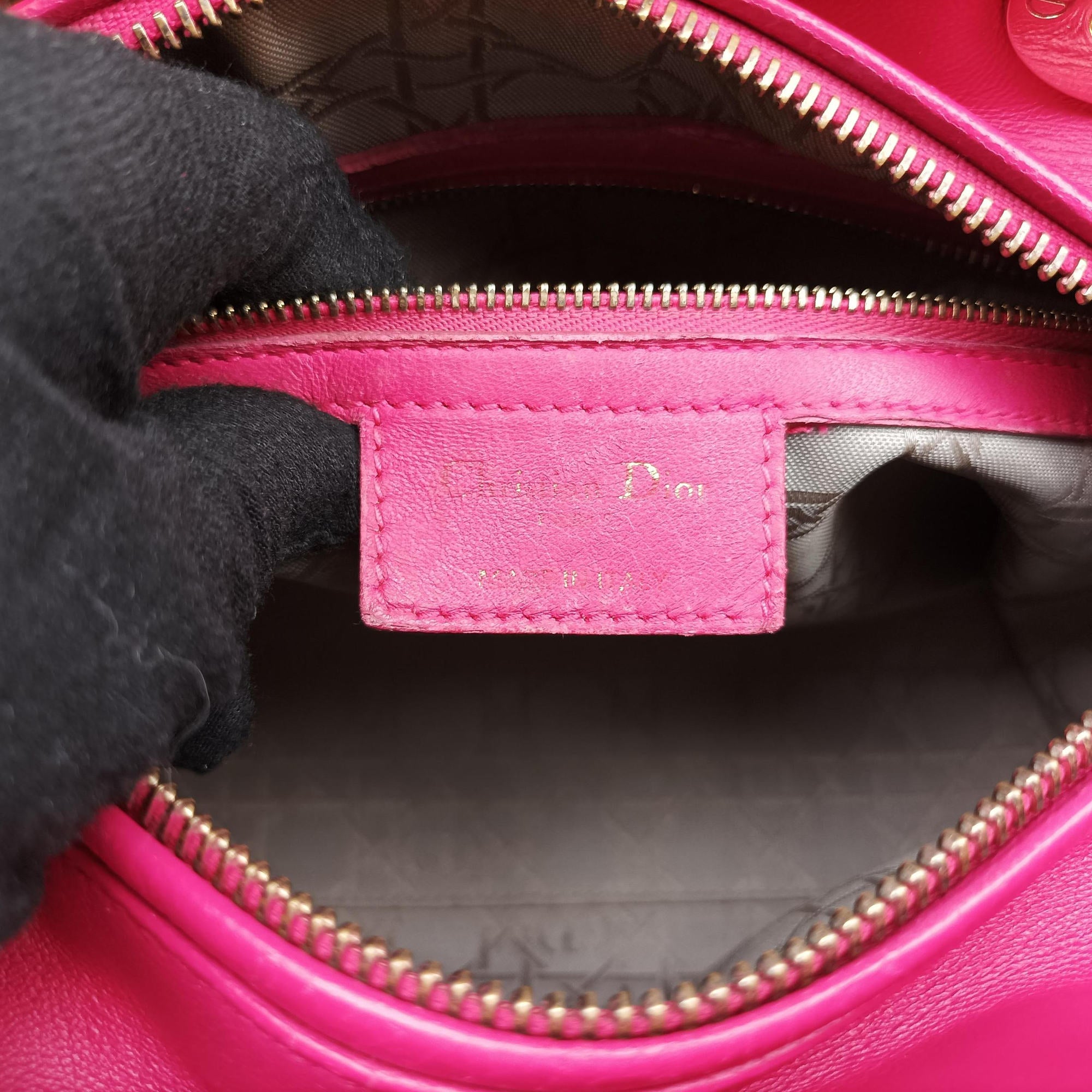 Pre-owned Christian Dior Lady Dior Rose lambskin  handbag | stylenewstar