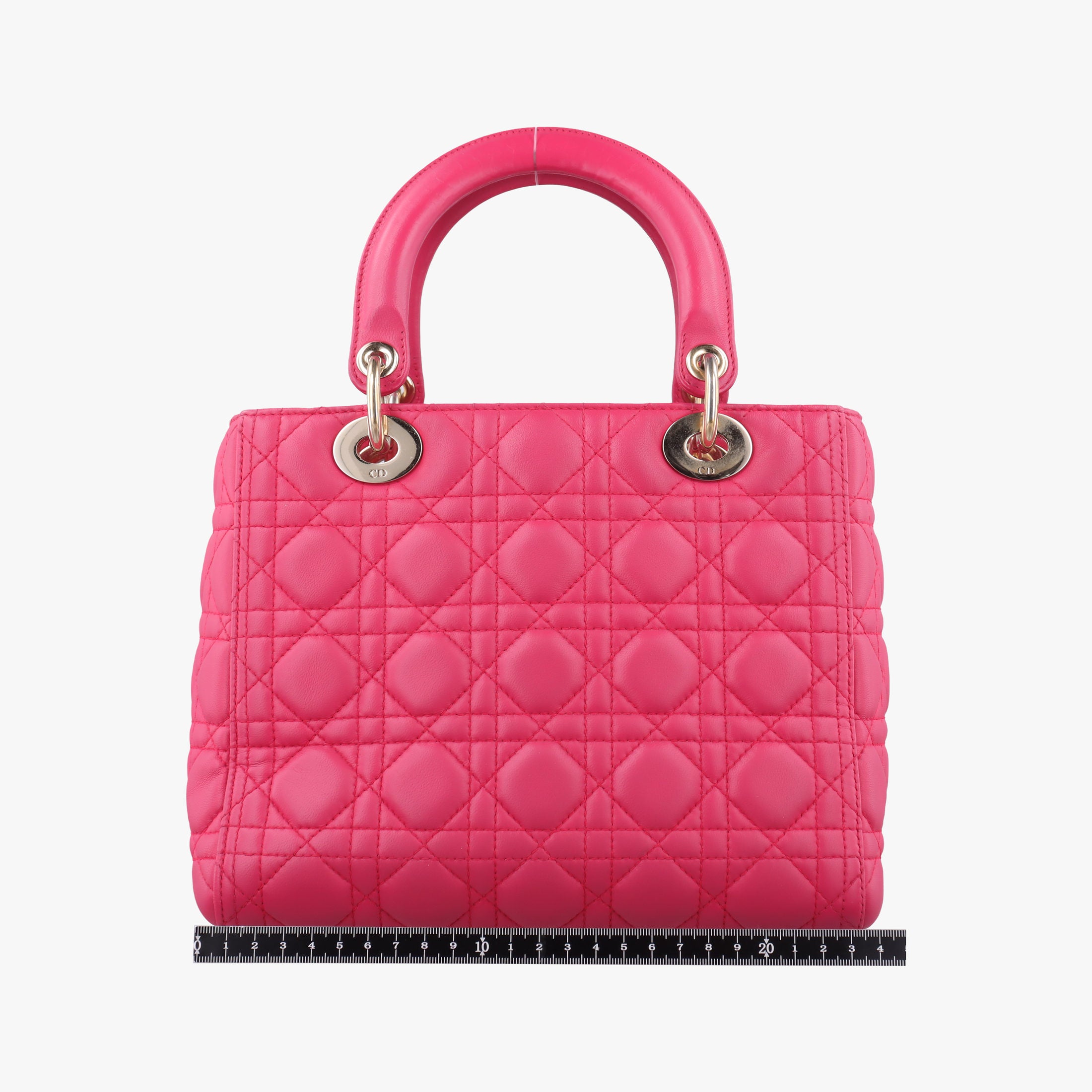 Pre-owned Christian Dior Lady Dior Rose lambskin  handbag | stylenewstar