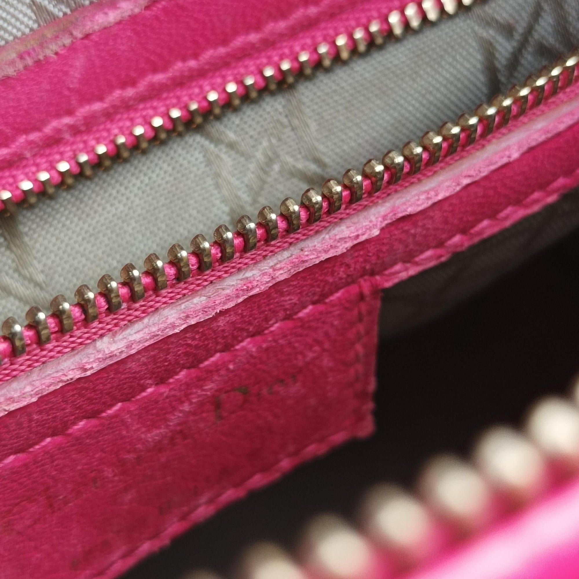 Pre-owned Christian Dior Lady Dior Rose lambskin  handbag | stylenewstar