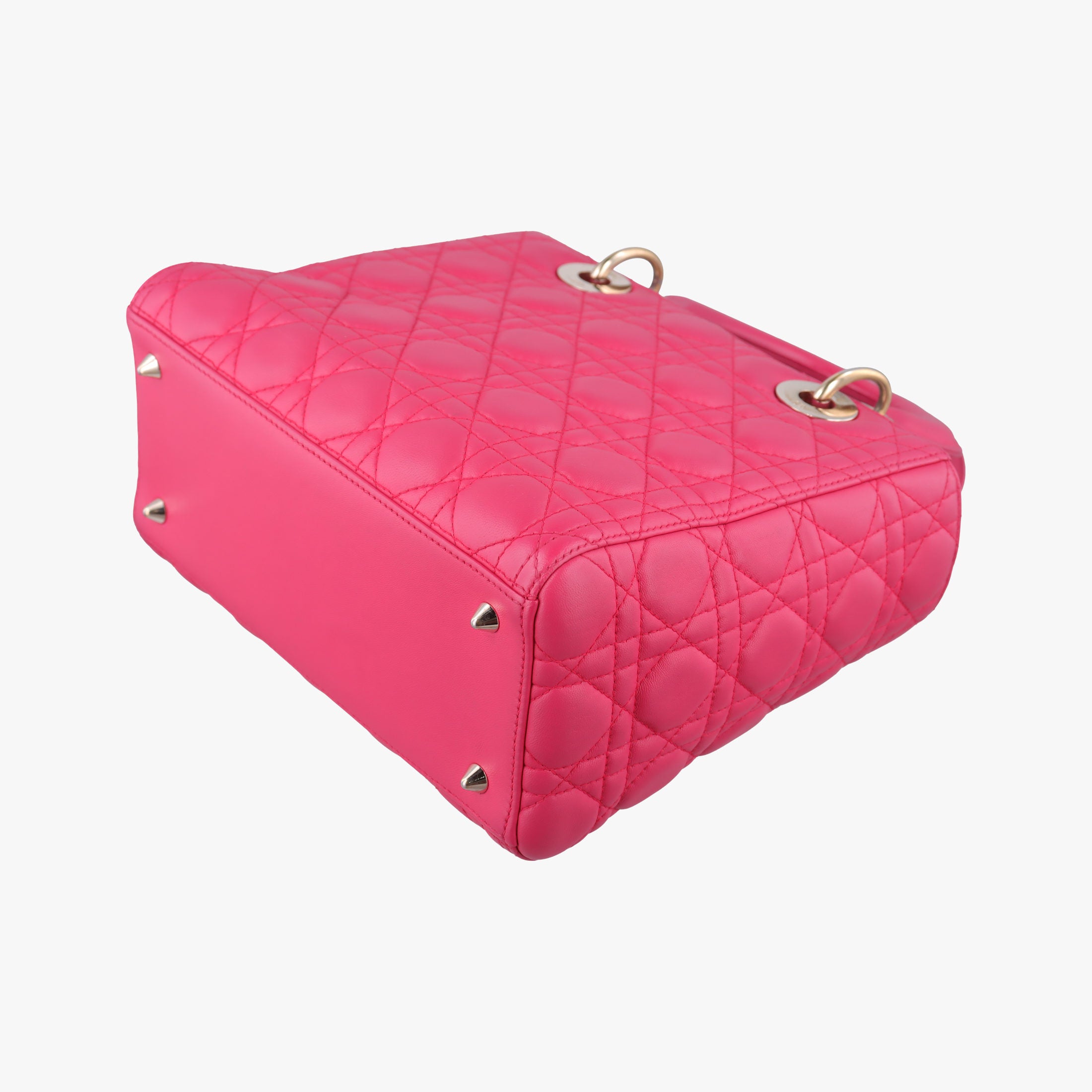 Pre-owned Christian Dior Lady Dior Rose lambskin  handbag | stylenewstar