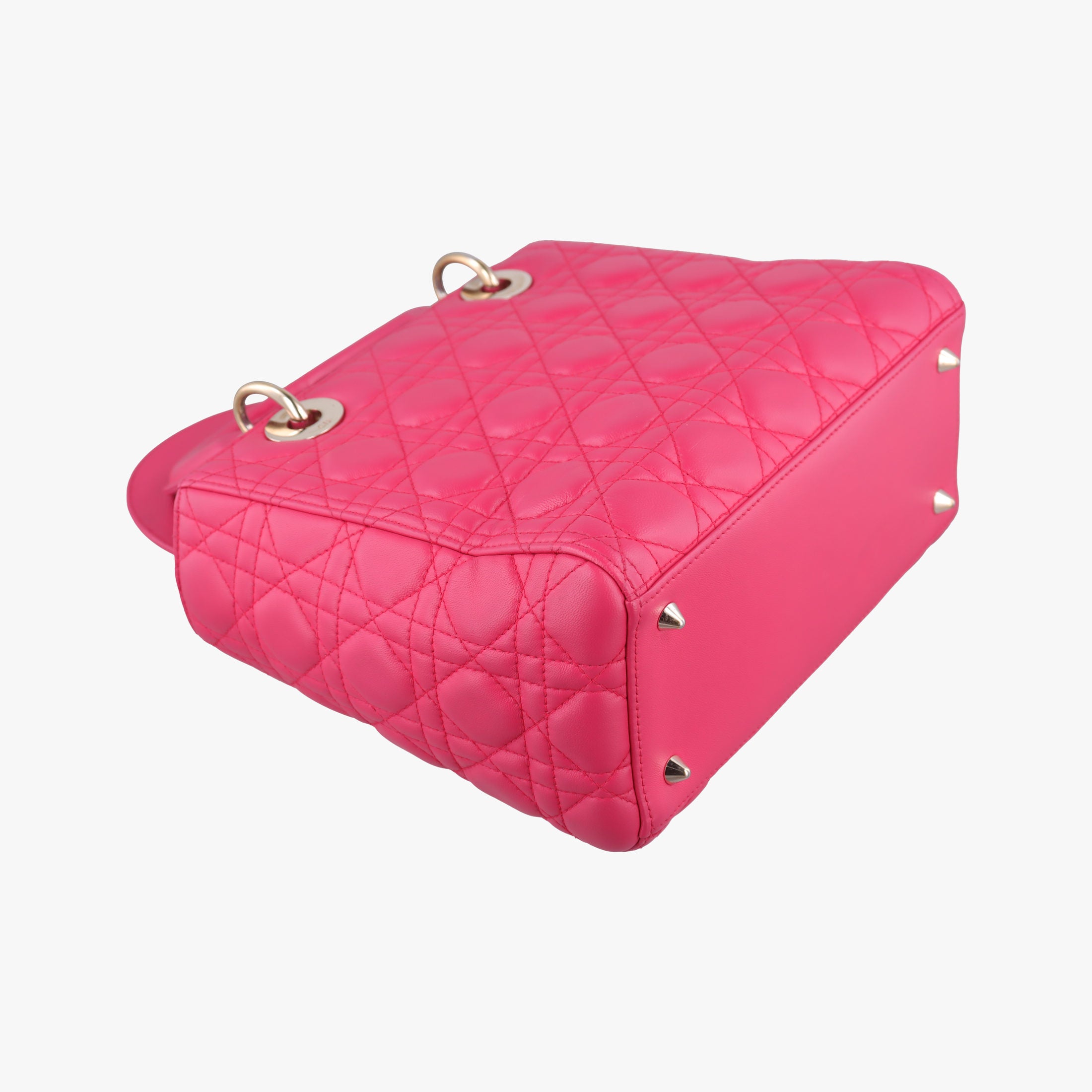 Pre-owned Christian Dior Lady Dior Rose lambskin  handbag | stylenewstar
