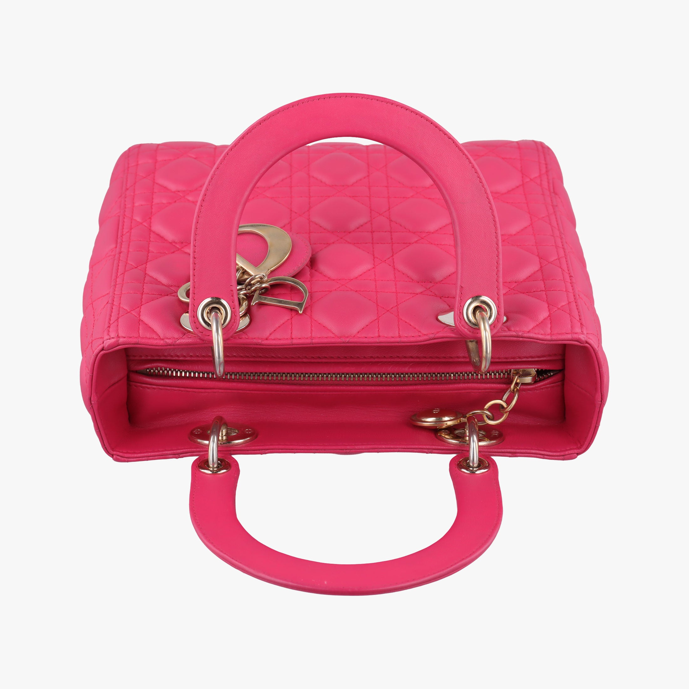 Pre-owned Christian Dior Lady Dior Rose lambskin  handbag | stylenewstar