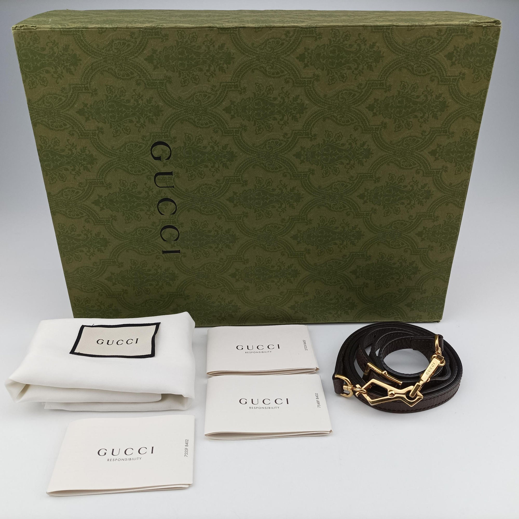Pre-owned Gucci Ophidia brown×red×green PVC coated canvas×Leather 547551 shoulderbag | stylenewstar