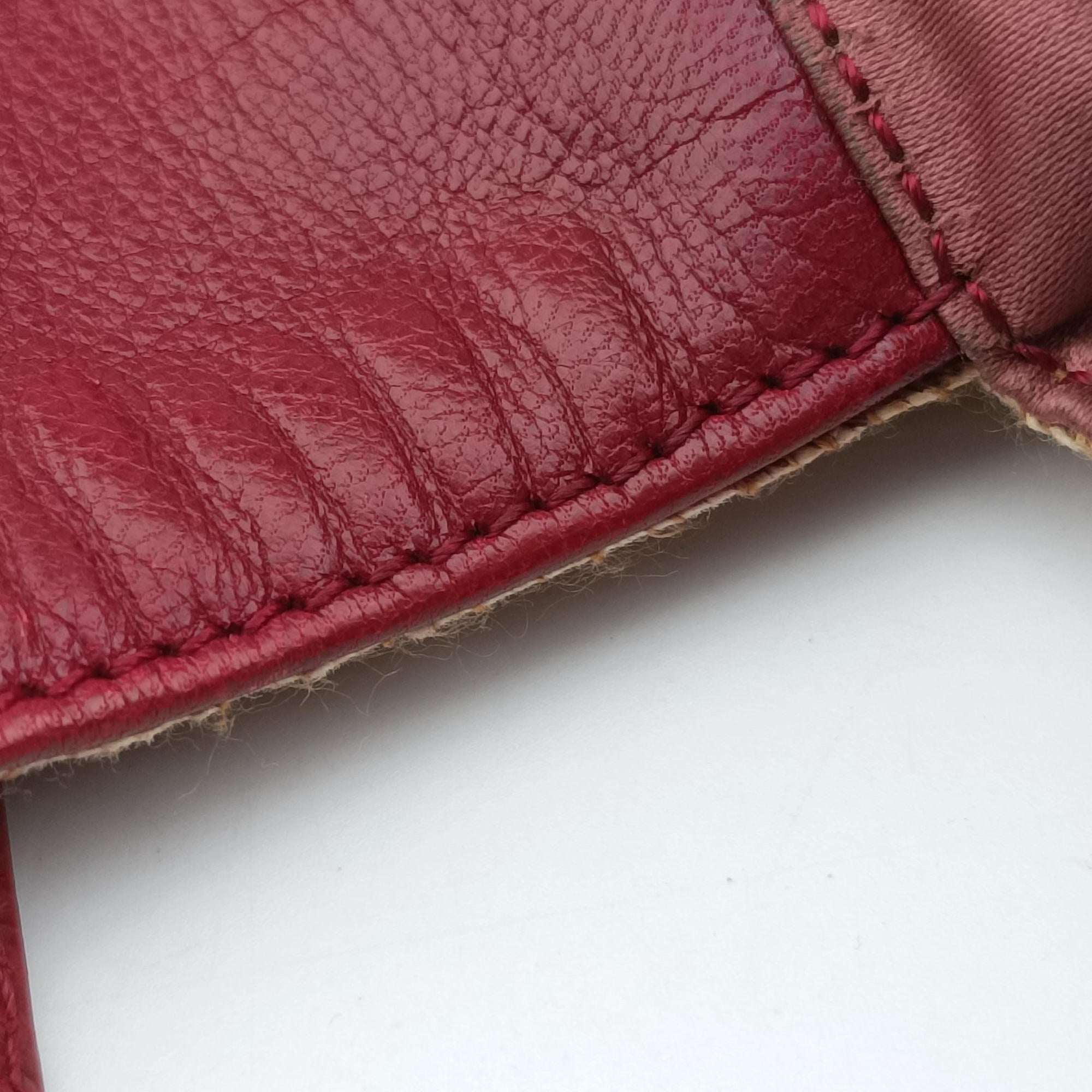 Vintage Fendi Mamma Baguette Beige × Burgundy Raffia × Leather 8BR001 shoulderbag | stylenewstar