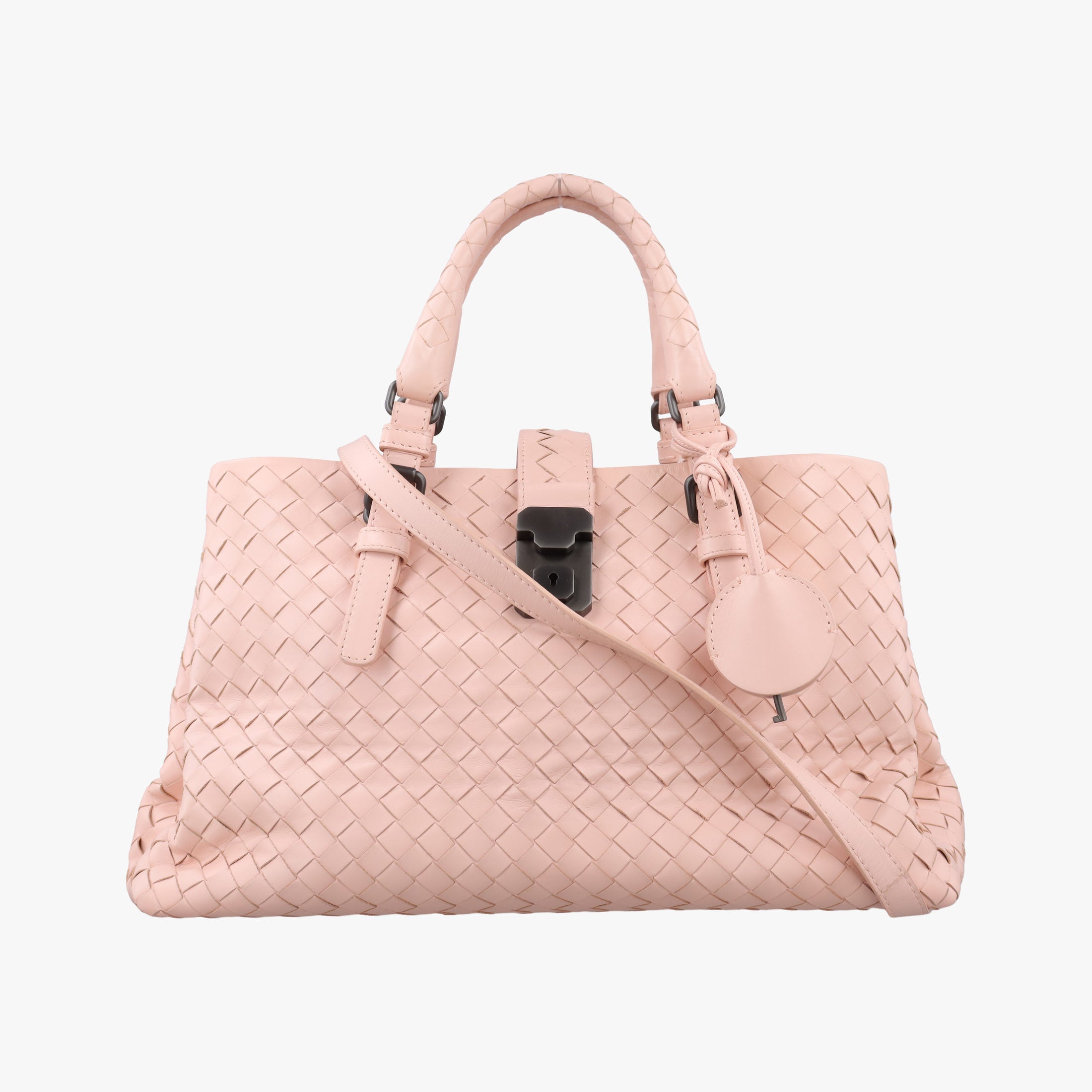 Vintage Bottega Veneta Roma Intrecciato Pink lambskin  shoulderbag | stylenewstar