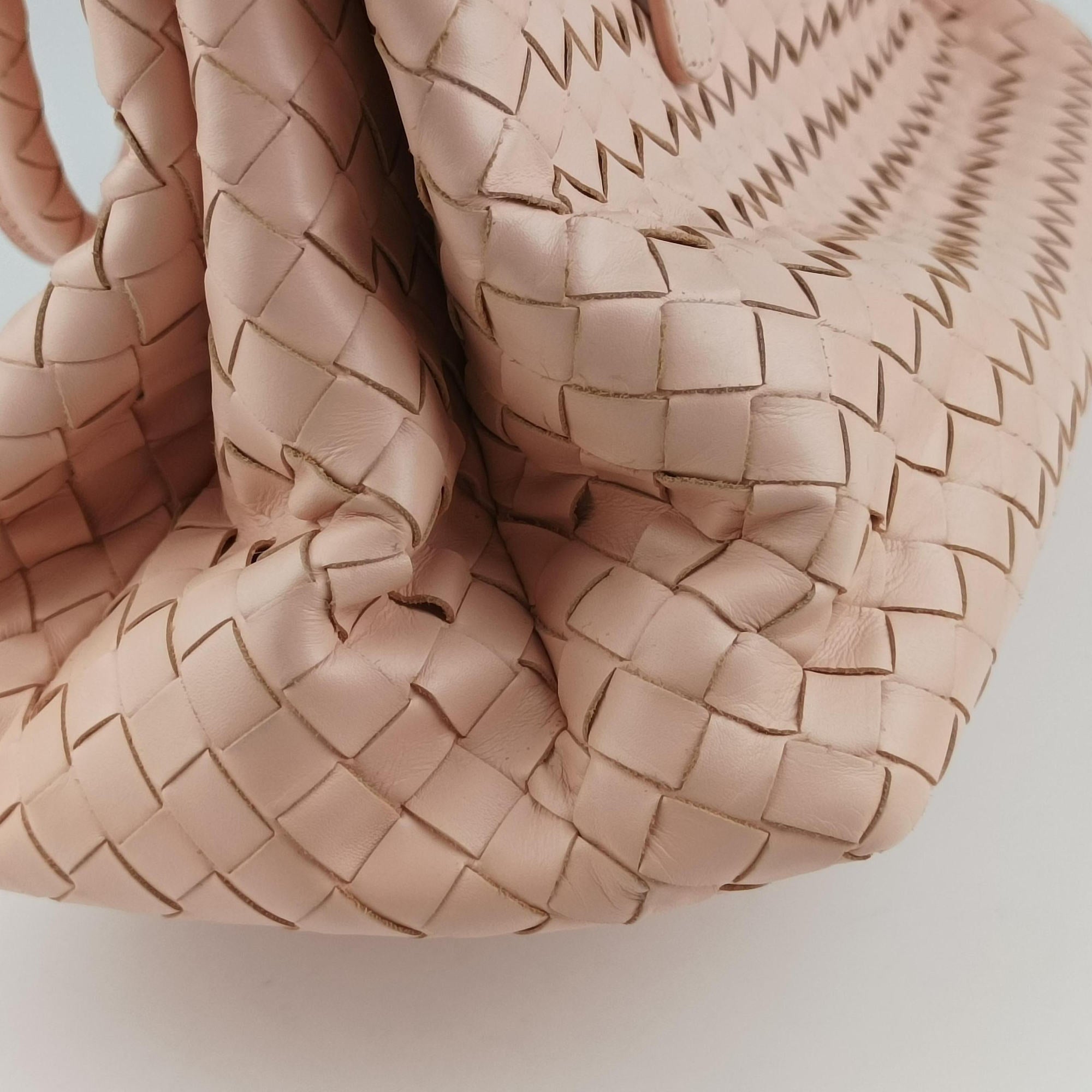 Vintage Bottega Veneta Roma Intrecciato Pink lambskin  shoulderbag | stylenewstar