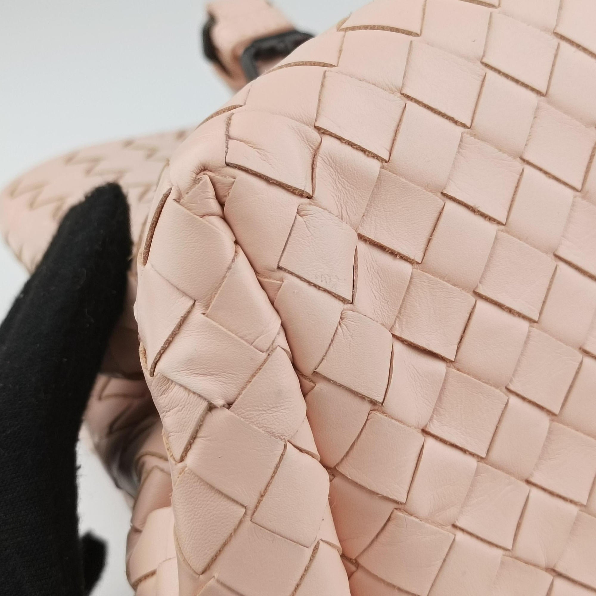 Vintage Bottega Veneta Roma Intrecciato Pink lambskin  shoulderbag | stylenewstar