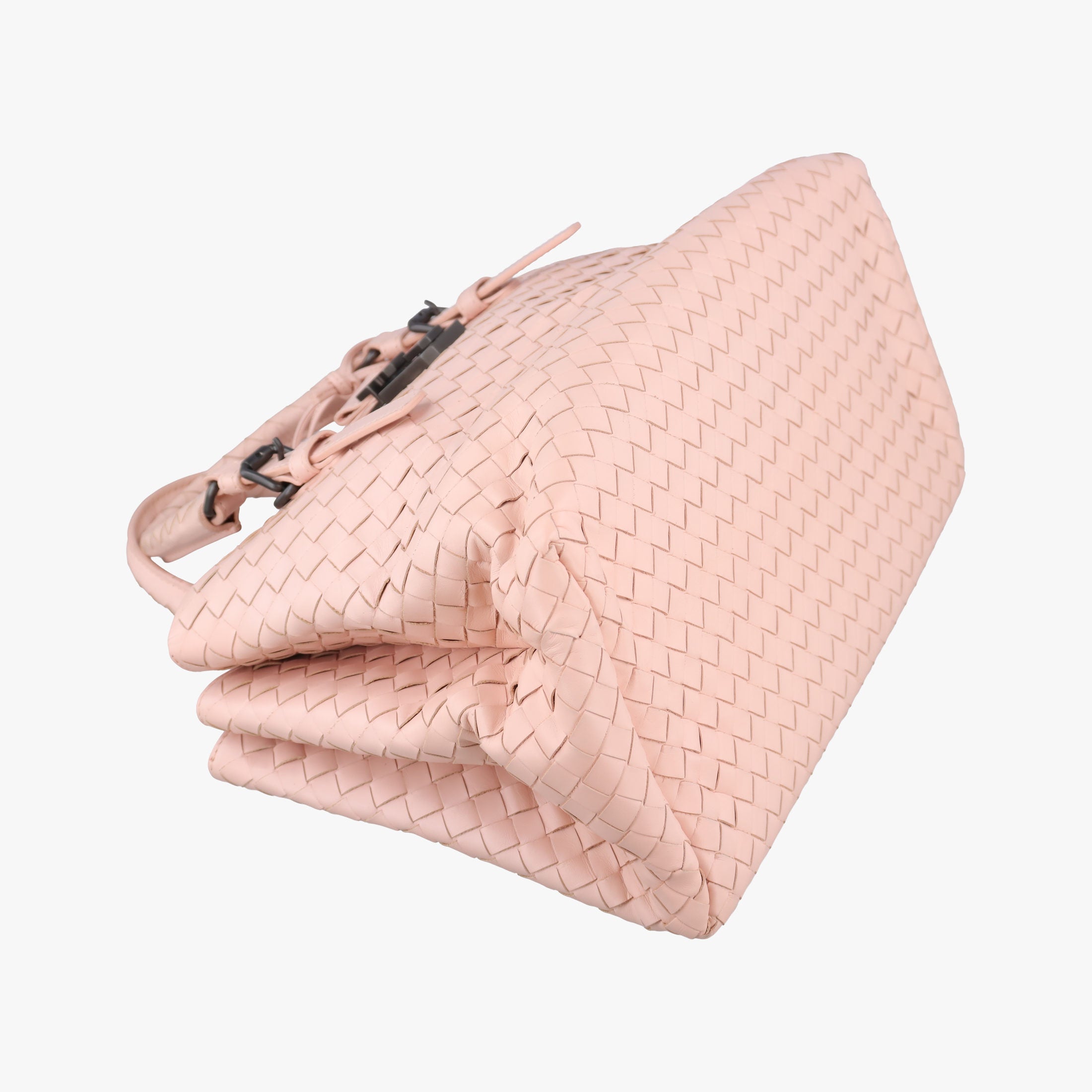 Vintage Bottega Veneta Roma Intrecciato Pink lambskin  shoulderbag | stylenewstar