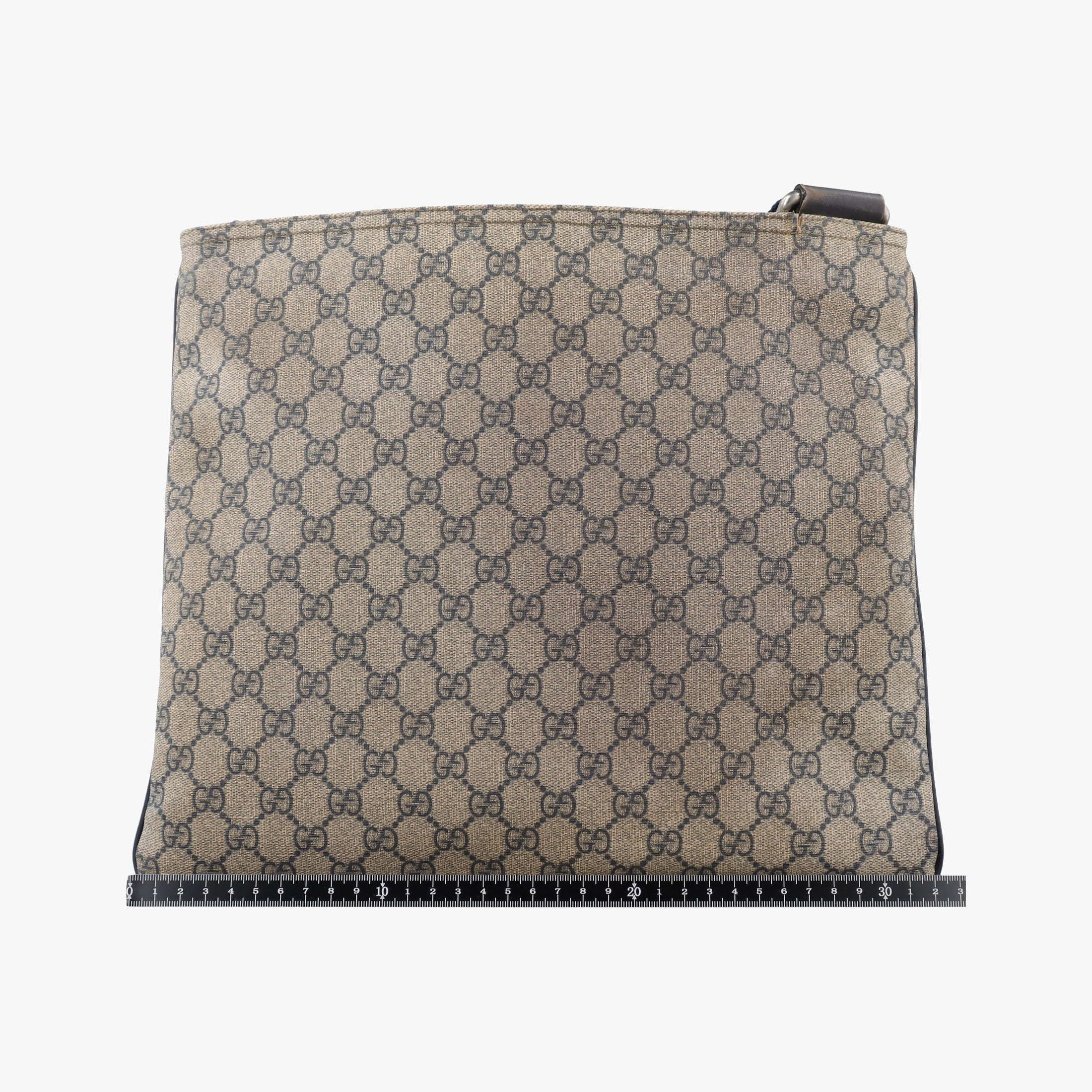 Pre-owned Gucci GG Plus GG Supreme Beige×Navy PVC coated canvas×Leather 201446 shoulderbag | stylenewstar