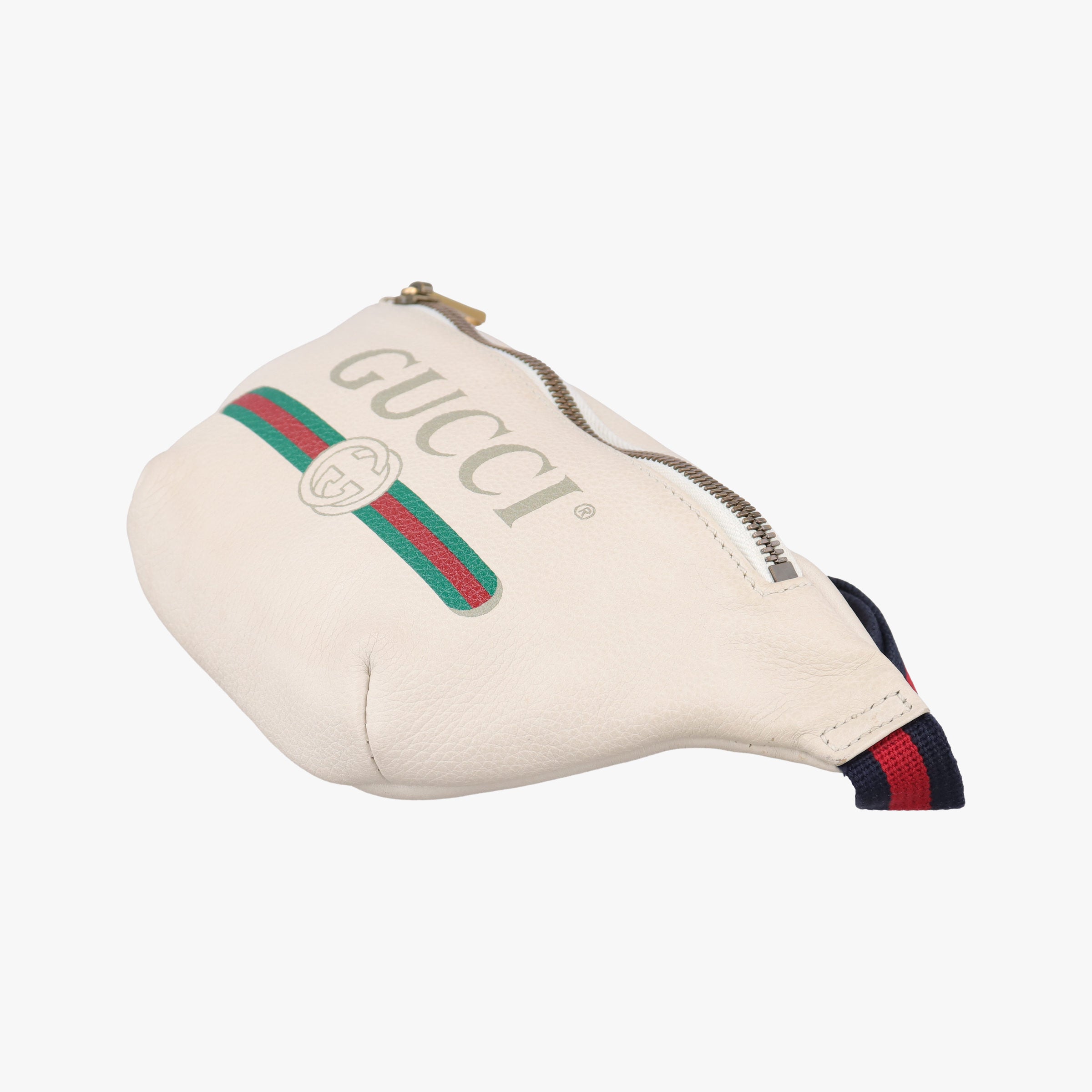 Secondhand Gucci Print White Leather 527792 bum bag/waist bag | stylenewstar